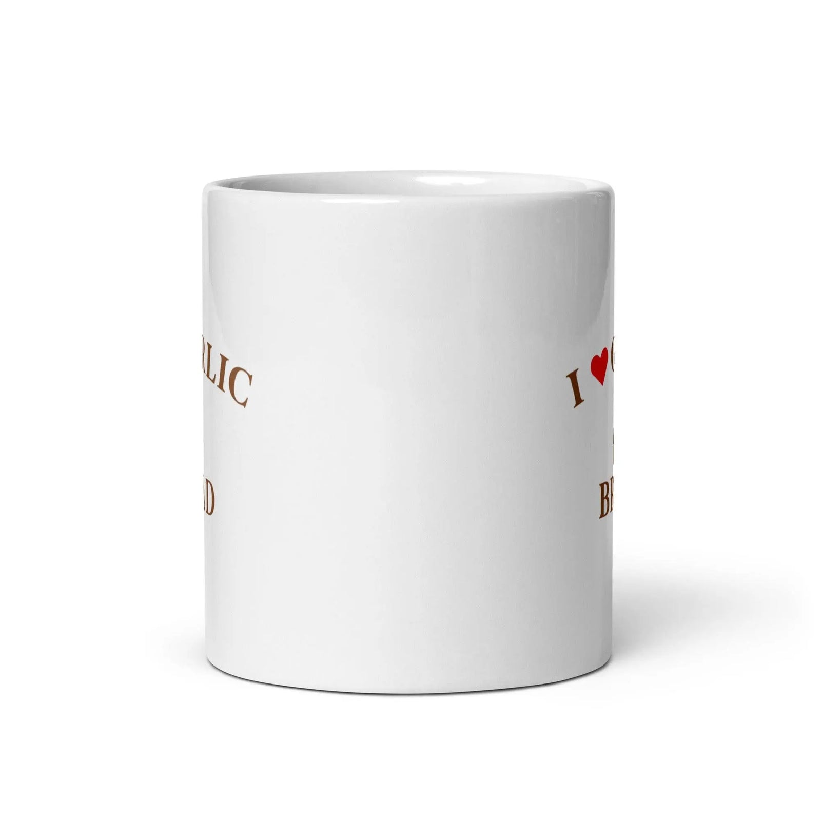 I Love Garlic Bread White glossy mug - Orbital Clothing