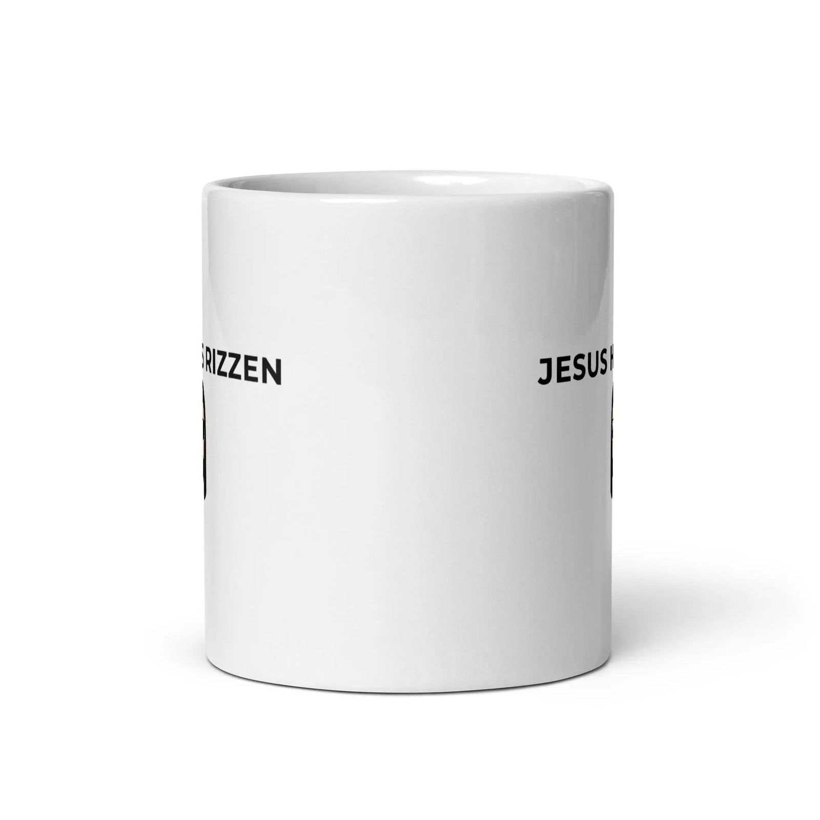 Jesus has Rizzen White glossy mug - Orbital Clothing