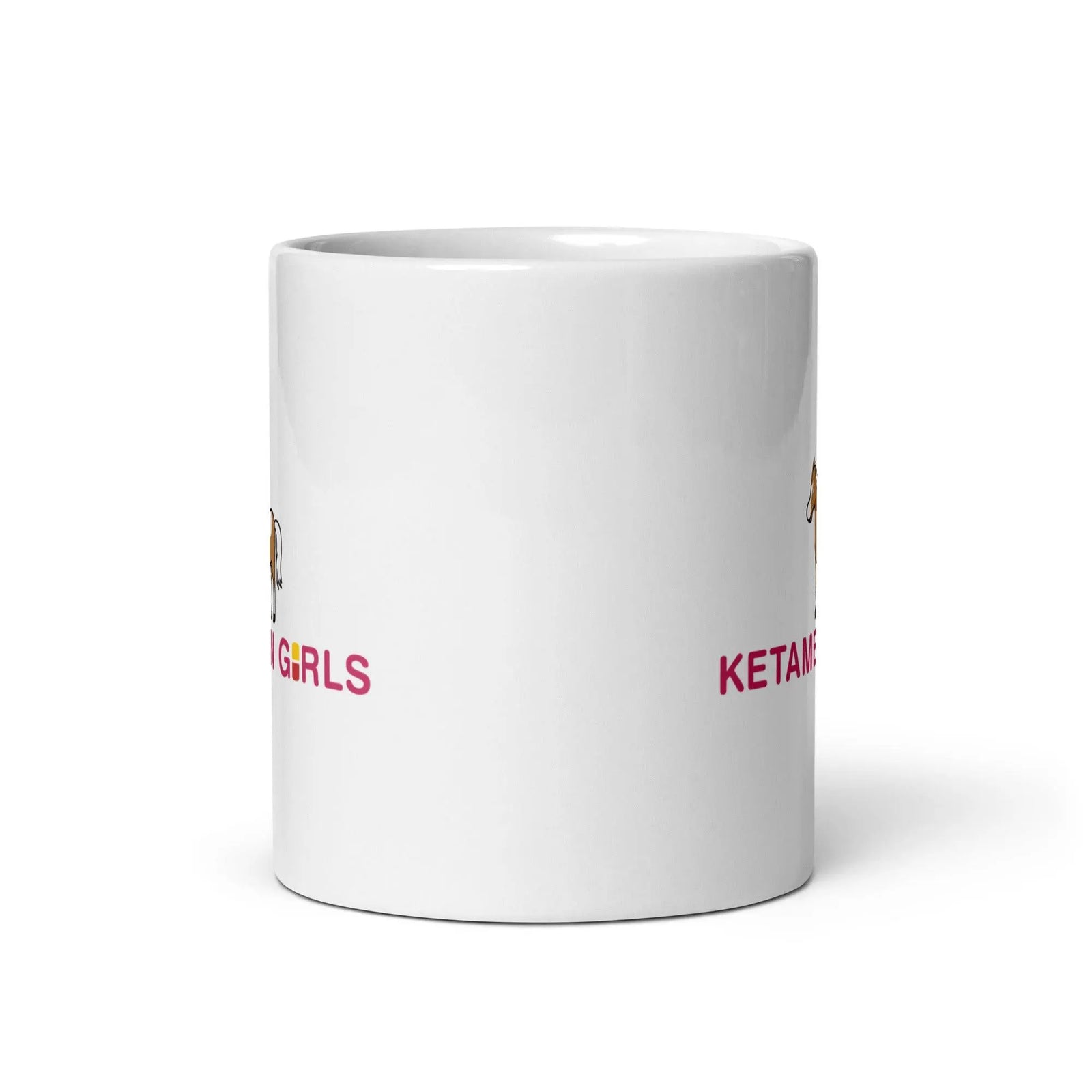 Ketamean Girls White glossy mug - Orbital Clothing