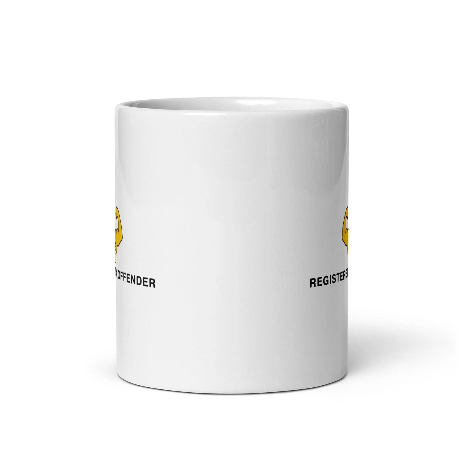 Registered Flex Offender White glossy mug - Orbital Clothing