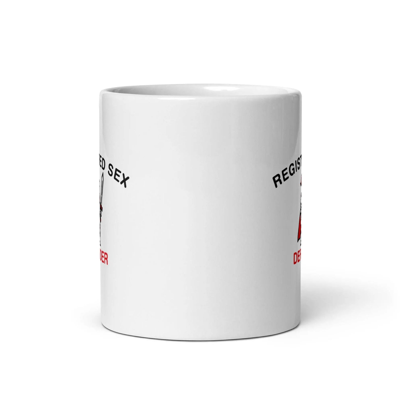 Registered Sex Defender White glossy mug - Orbital Clothing