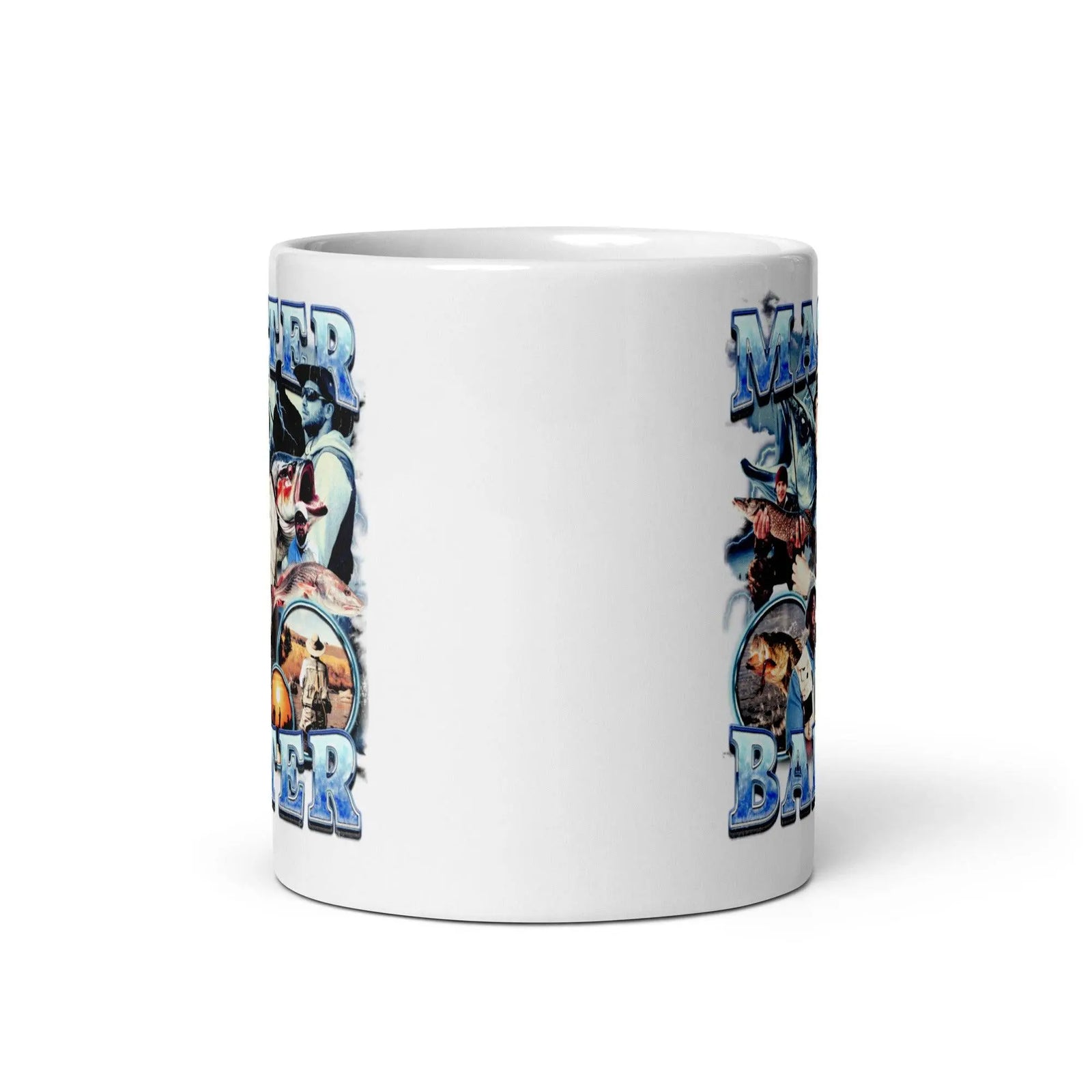 Master Baiter White glossy mug - Orbital Clothing