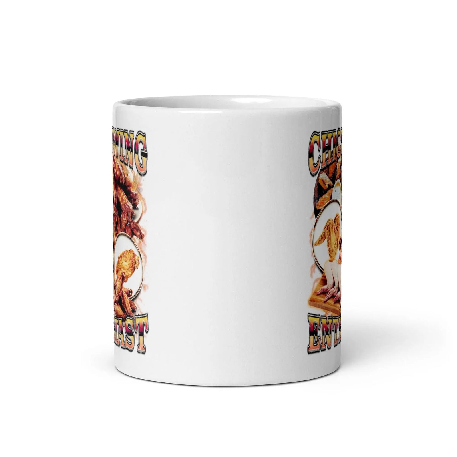 Chicken-Wing-Enthusiast White glossy mug - Orbital Clothing