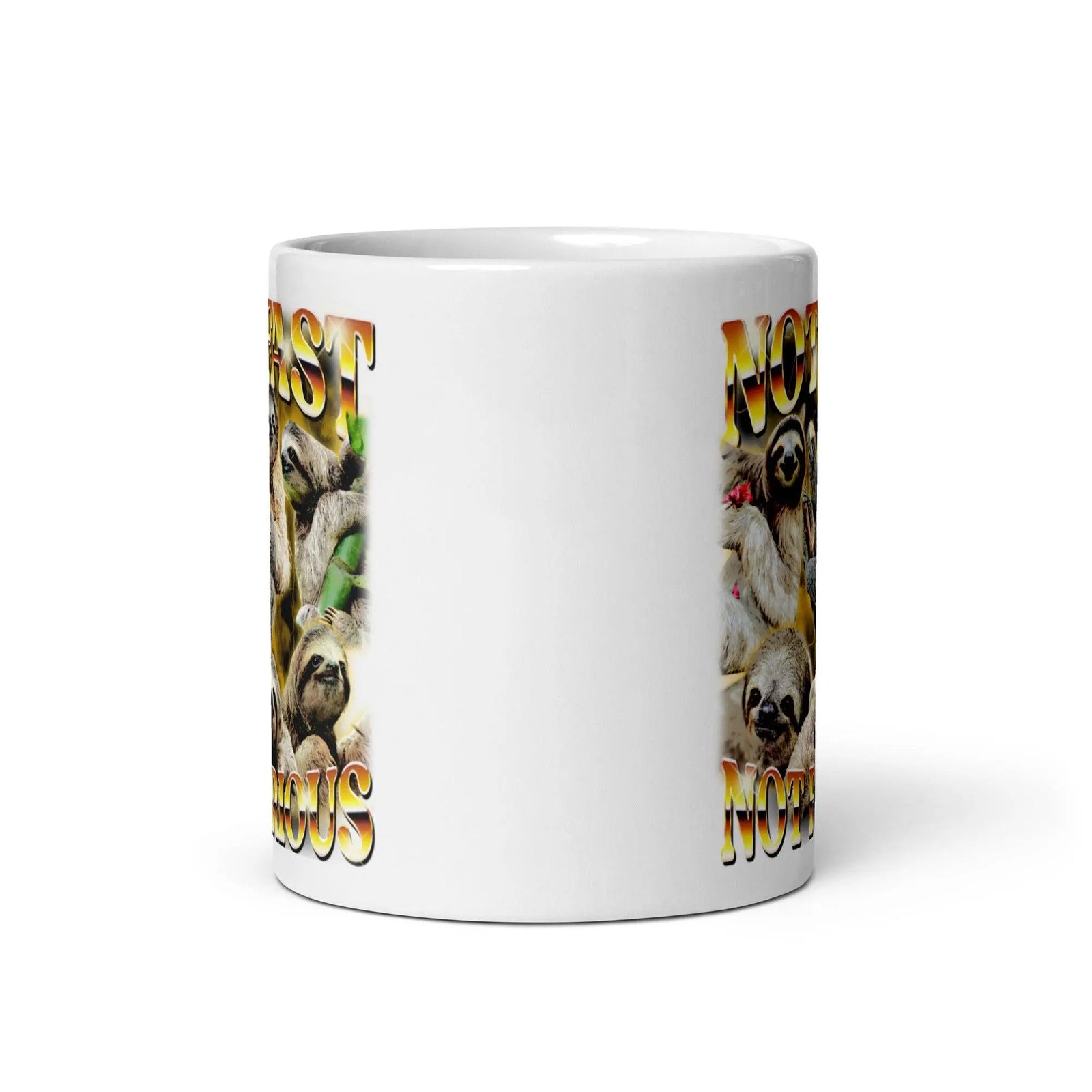 Not Fast Not Furious White glossy mug - Orbital Clothing