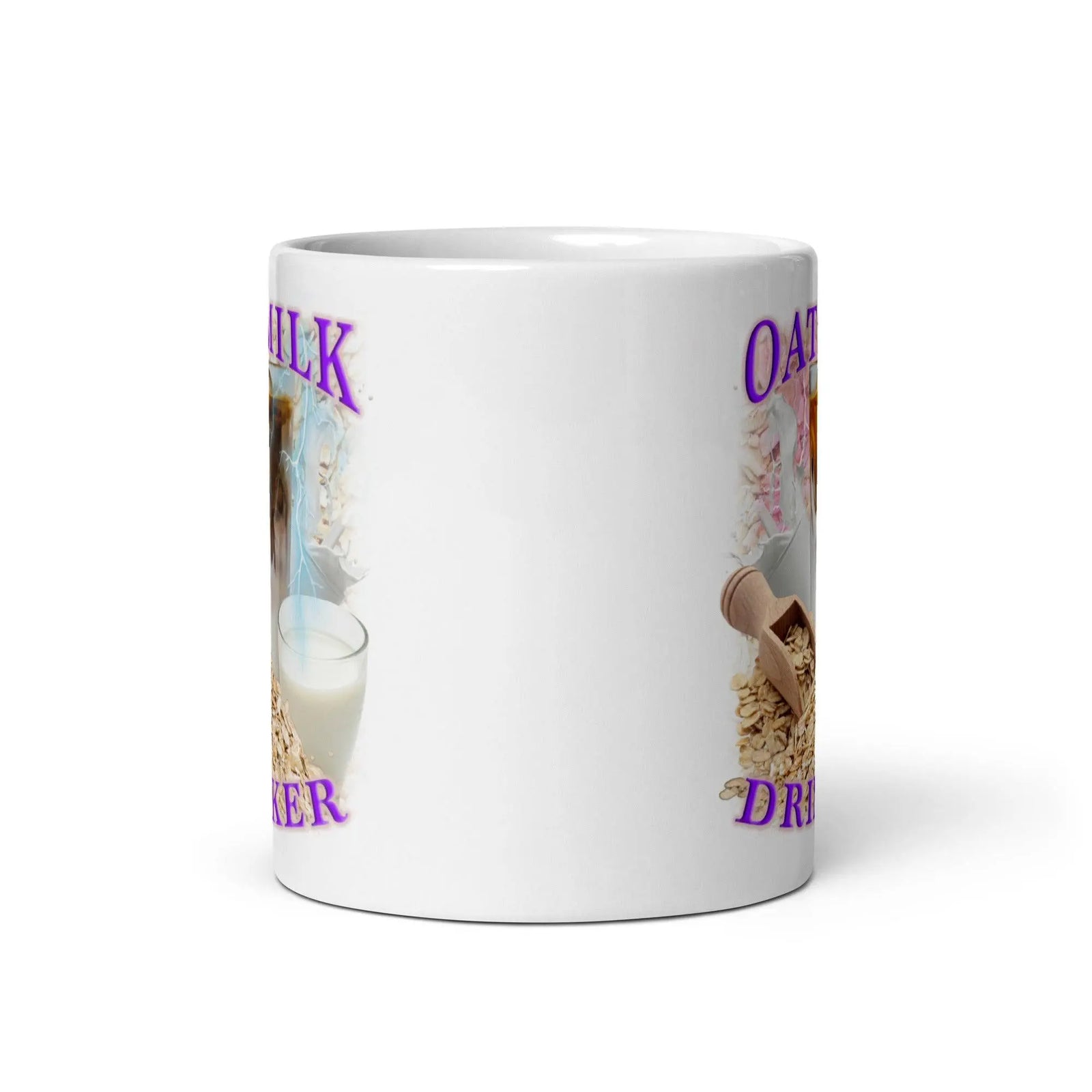 Oat Milk Drinker White glossy mug - Orbital Clothing