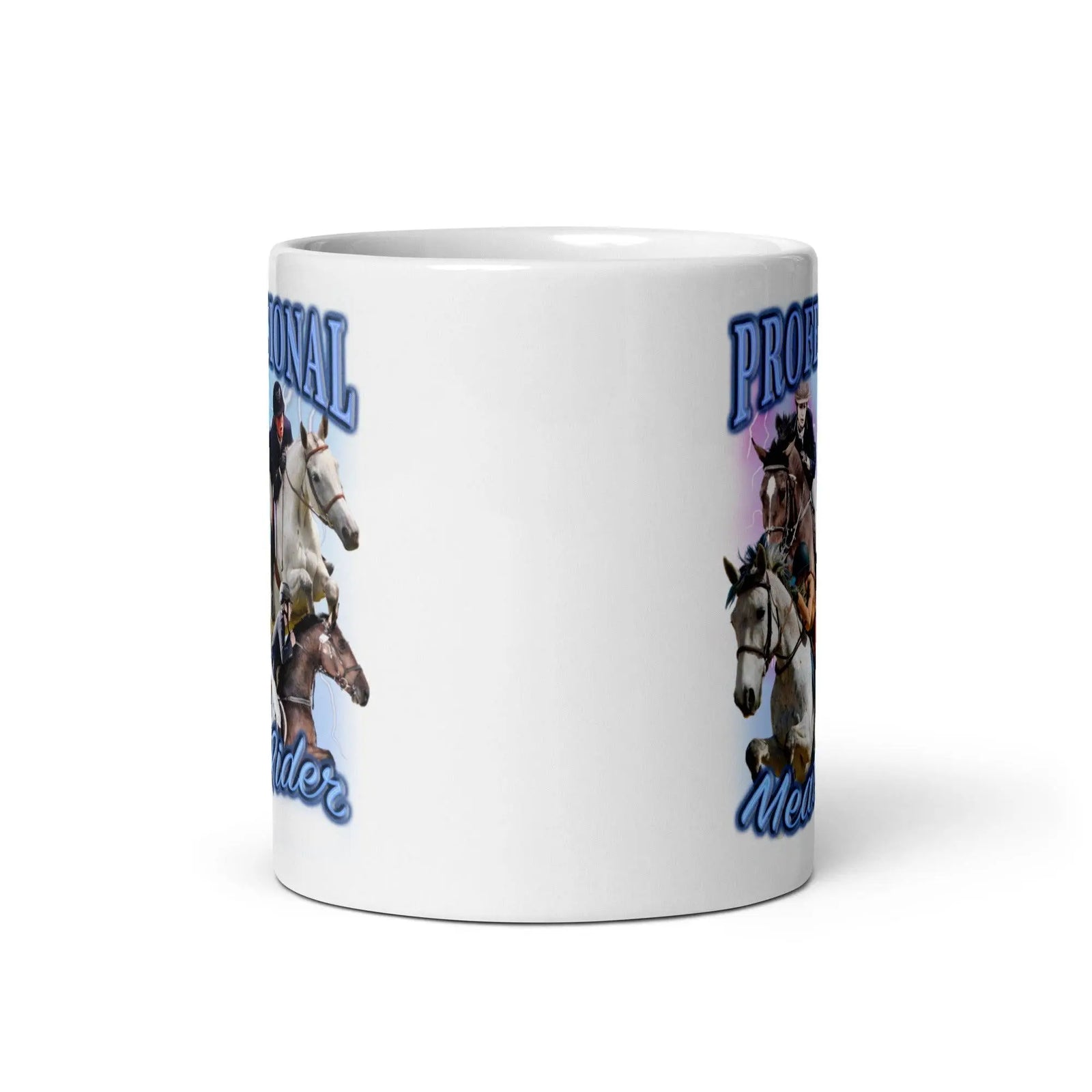 Professional Meat Rider White glossy mug - Orbital Clothing