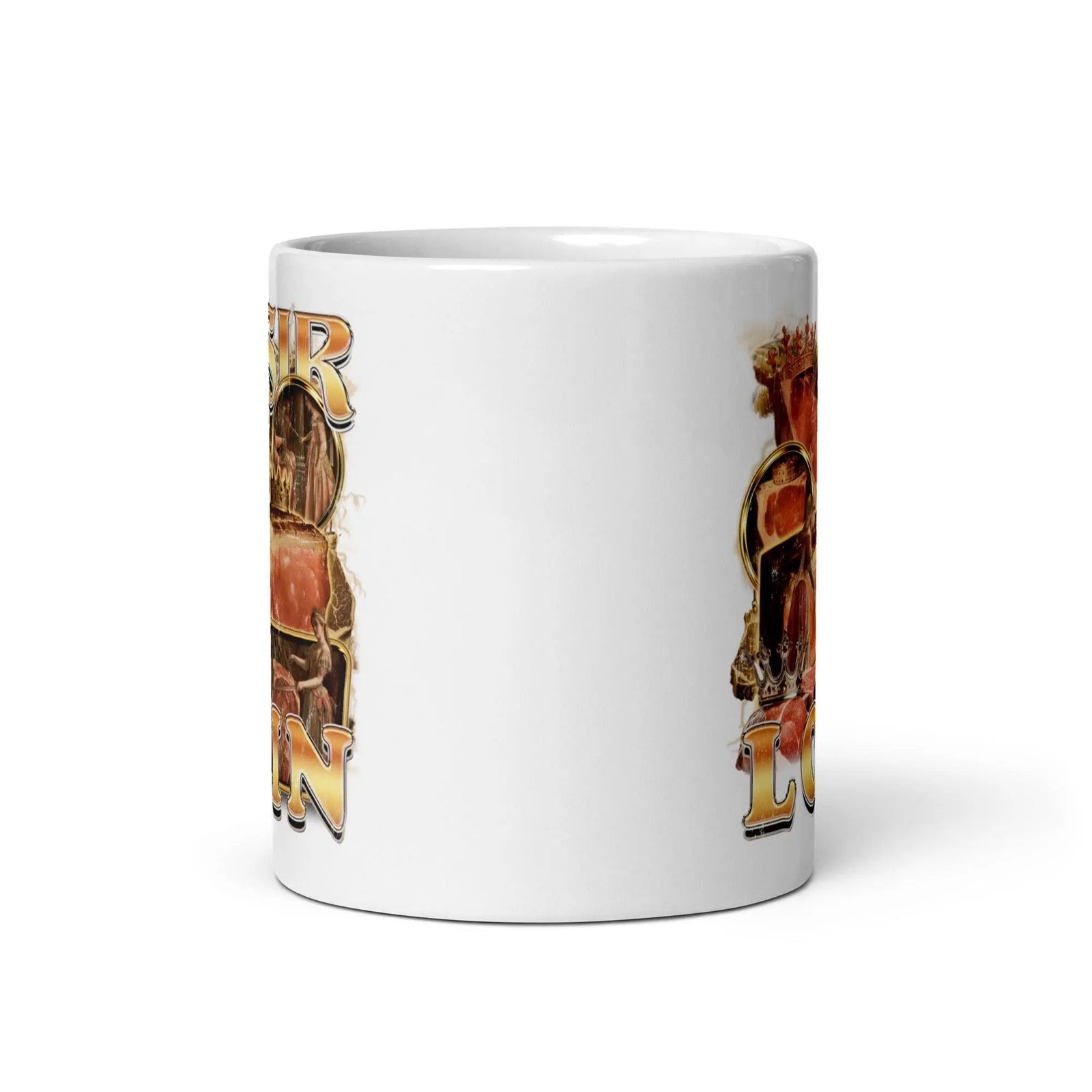 Sir Loin White glossy mug - Orbital Clothing