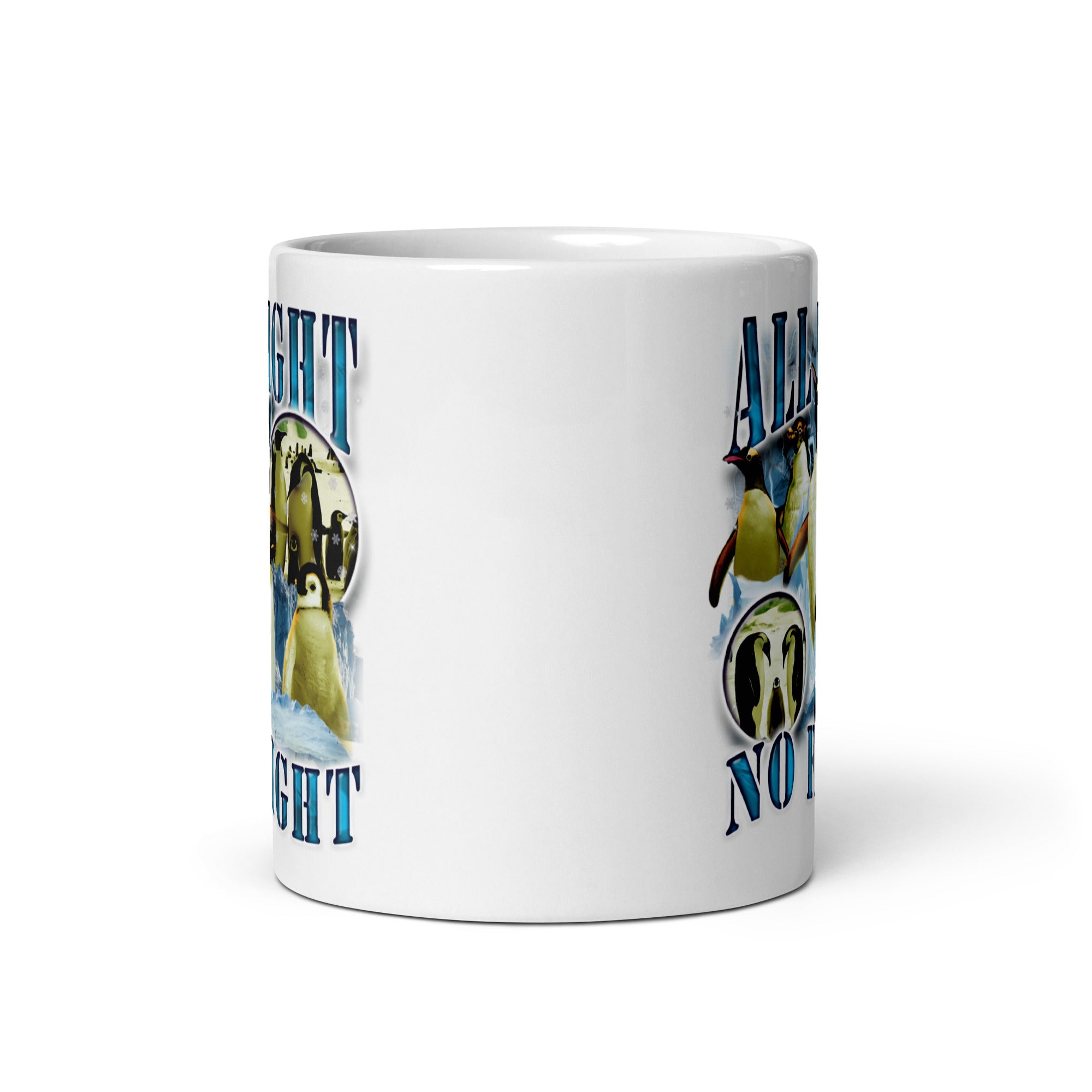 All Fight No Flight White glossy mug