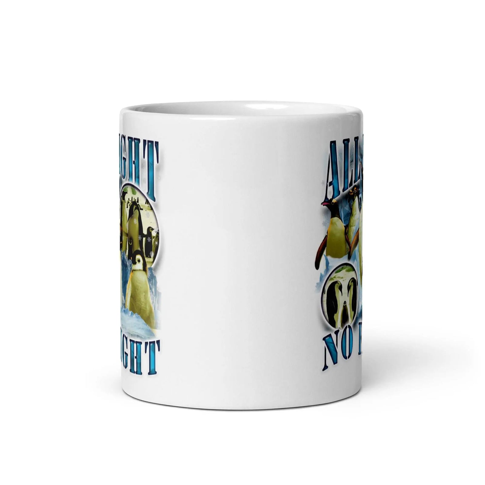All Fight No Flight White glossy mug - Orbital Clothing