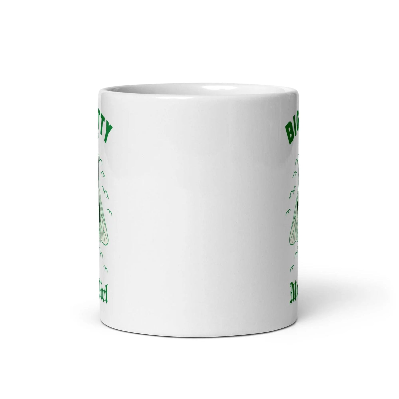 Big Titty Moth Girl White glossy mug - Orbital Clothing