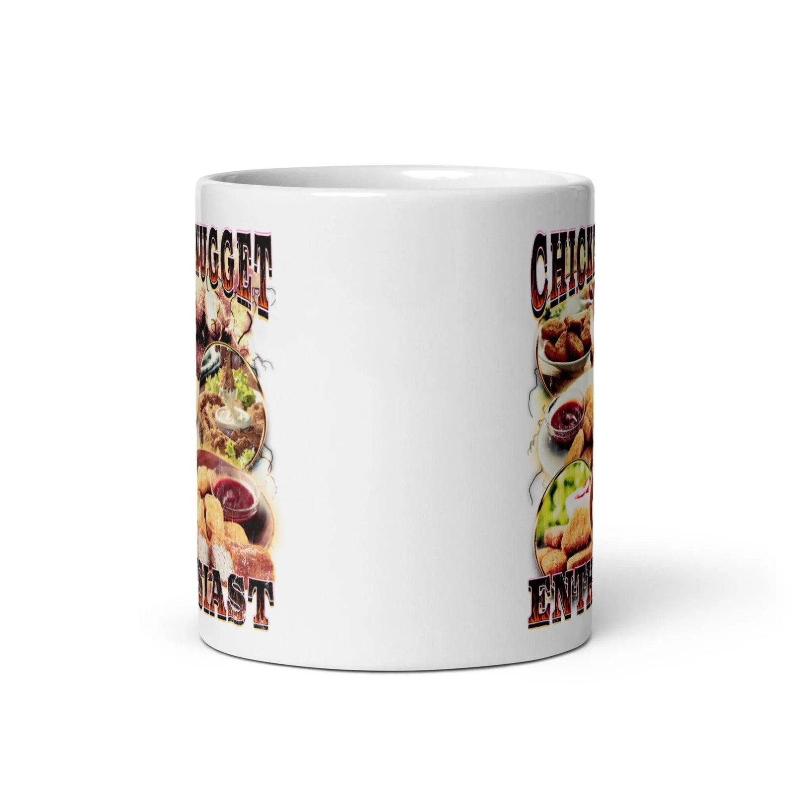Chicken Nugget Enthusiast White glossy mug - Orbital Clothing