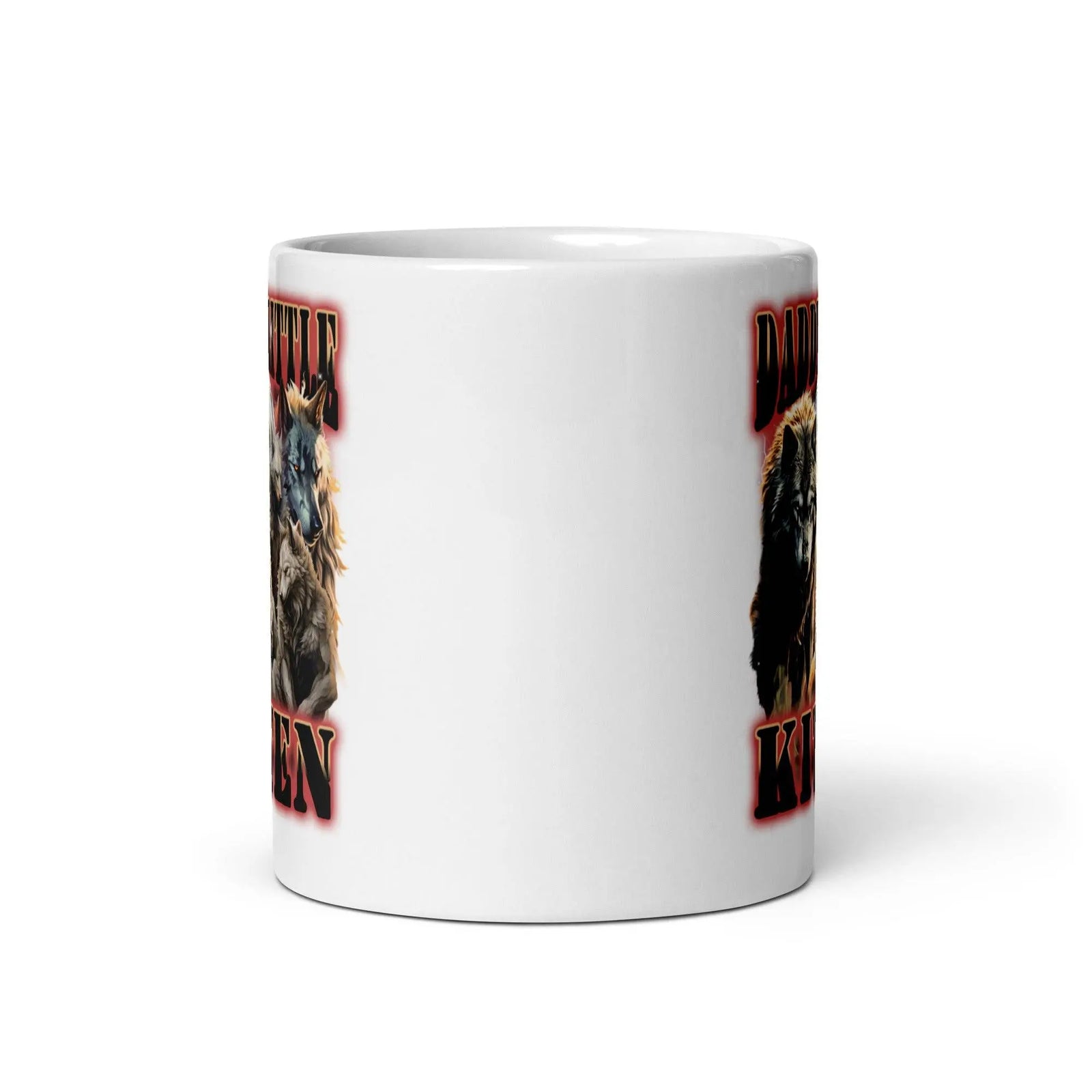 Daddy's Little Kitten White glossy mug - Orbital Clothing