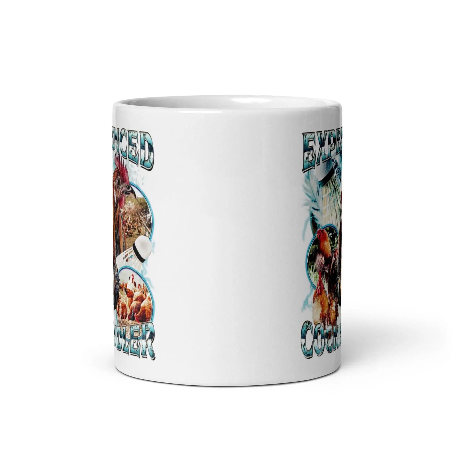 Experienced Cock Handler White glossy mug - Orbital Clothing