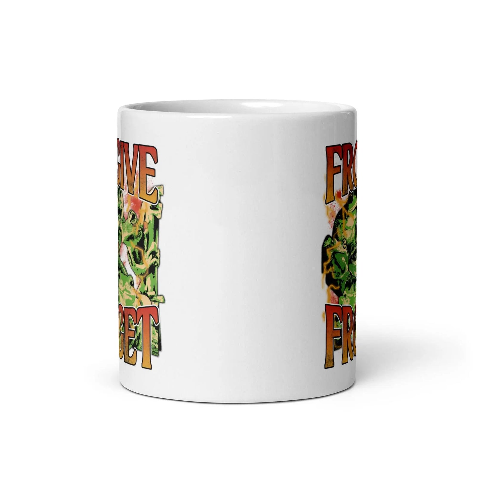 Frogive Forget White glossy mug - Orbital Clothing