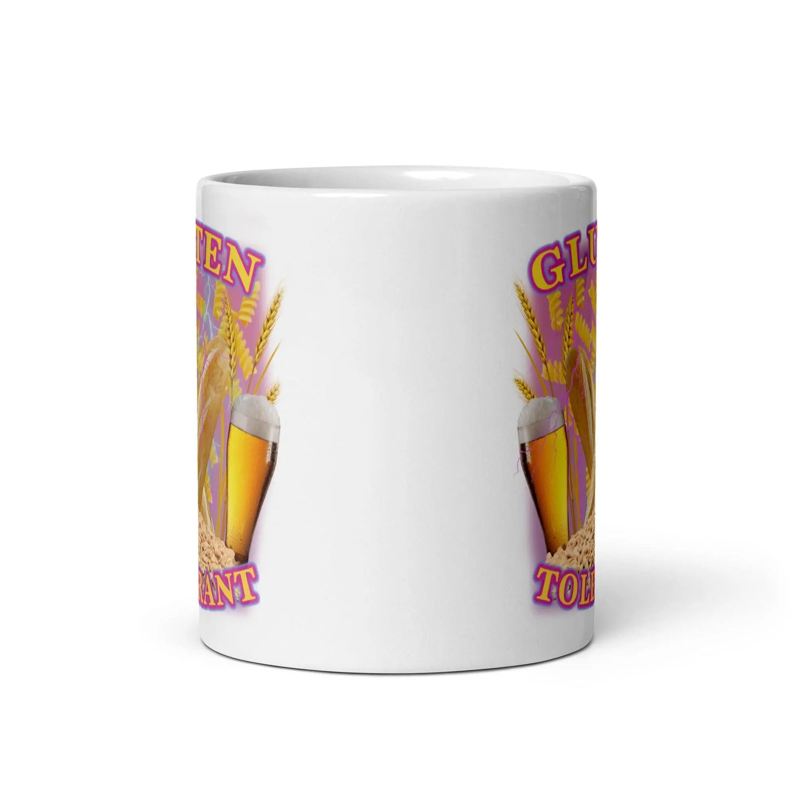 Gluten Tolerant White glossy mug - Orbital Clothing