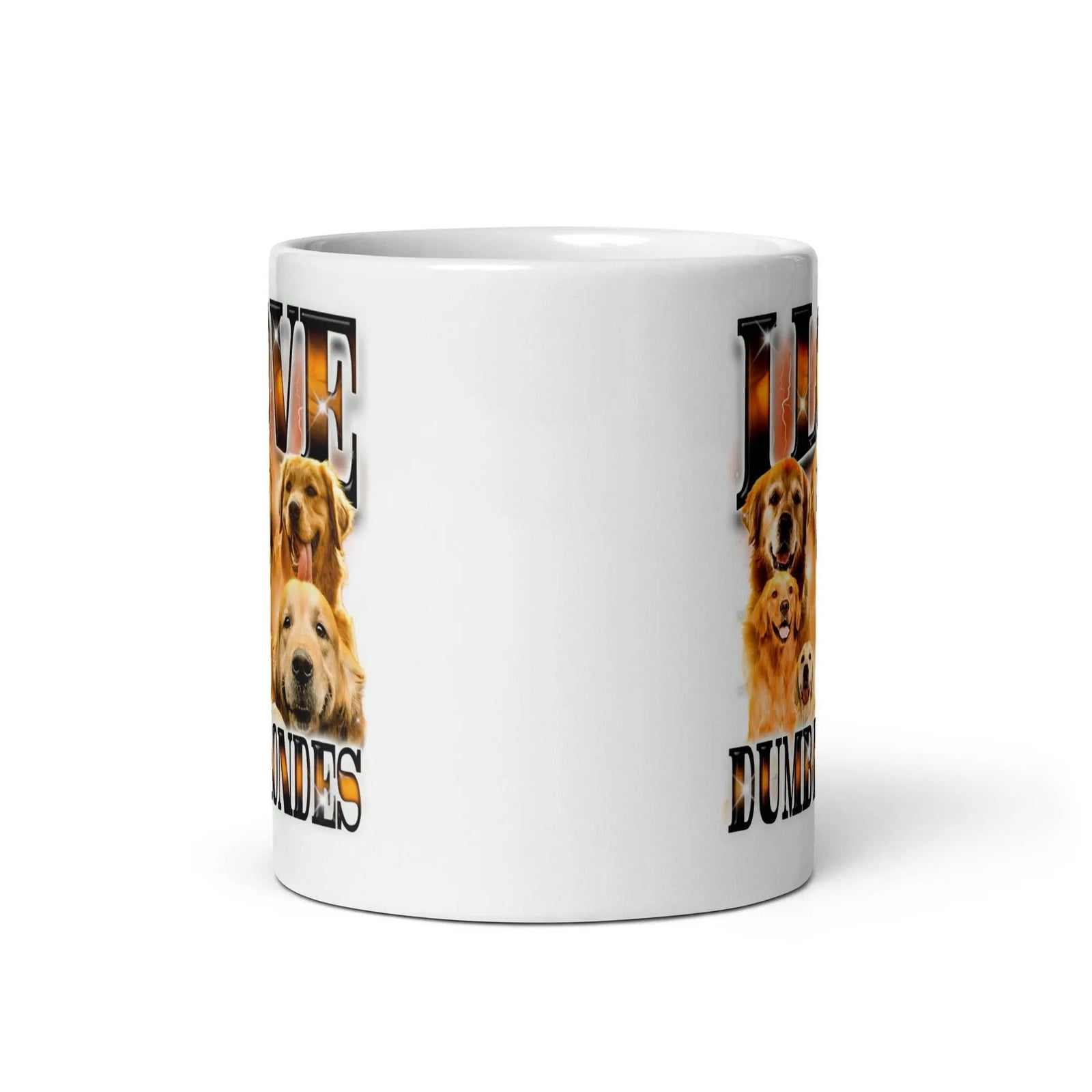 I Love Dumb Blondes White glossy mug - Orbital Clothing