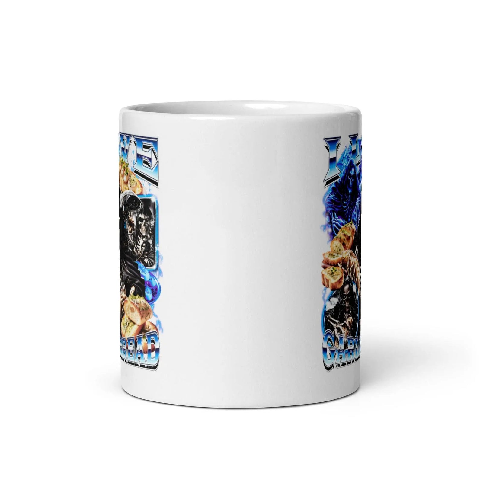 I Love Garlic Bread White glossy mug - Orbital Clothing