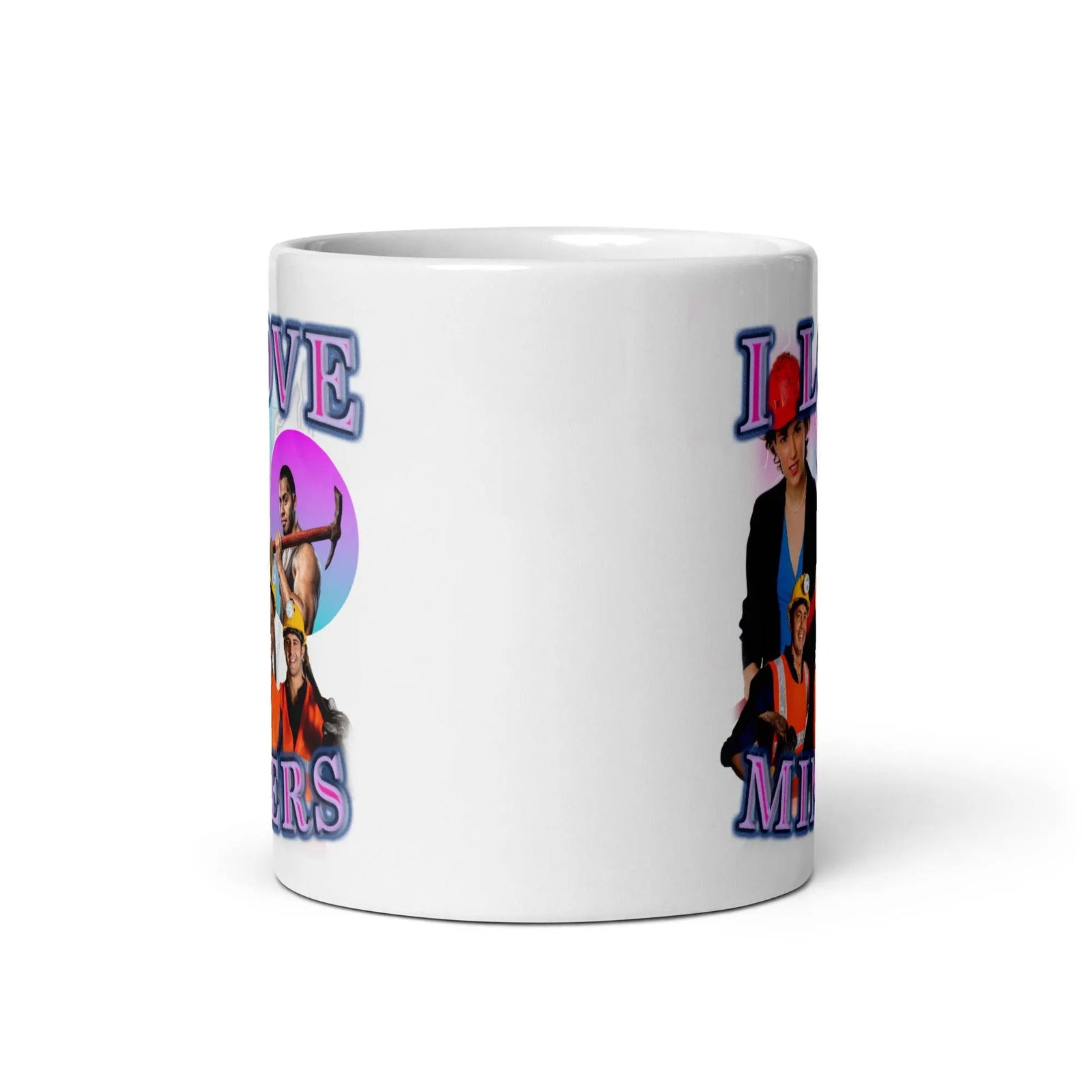 I Love Miners White glossy mug - Orbital Clothing