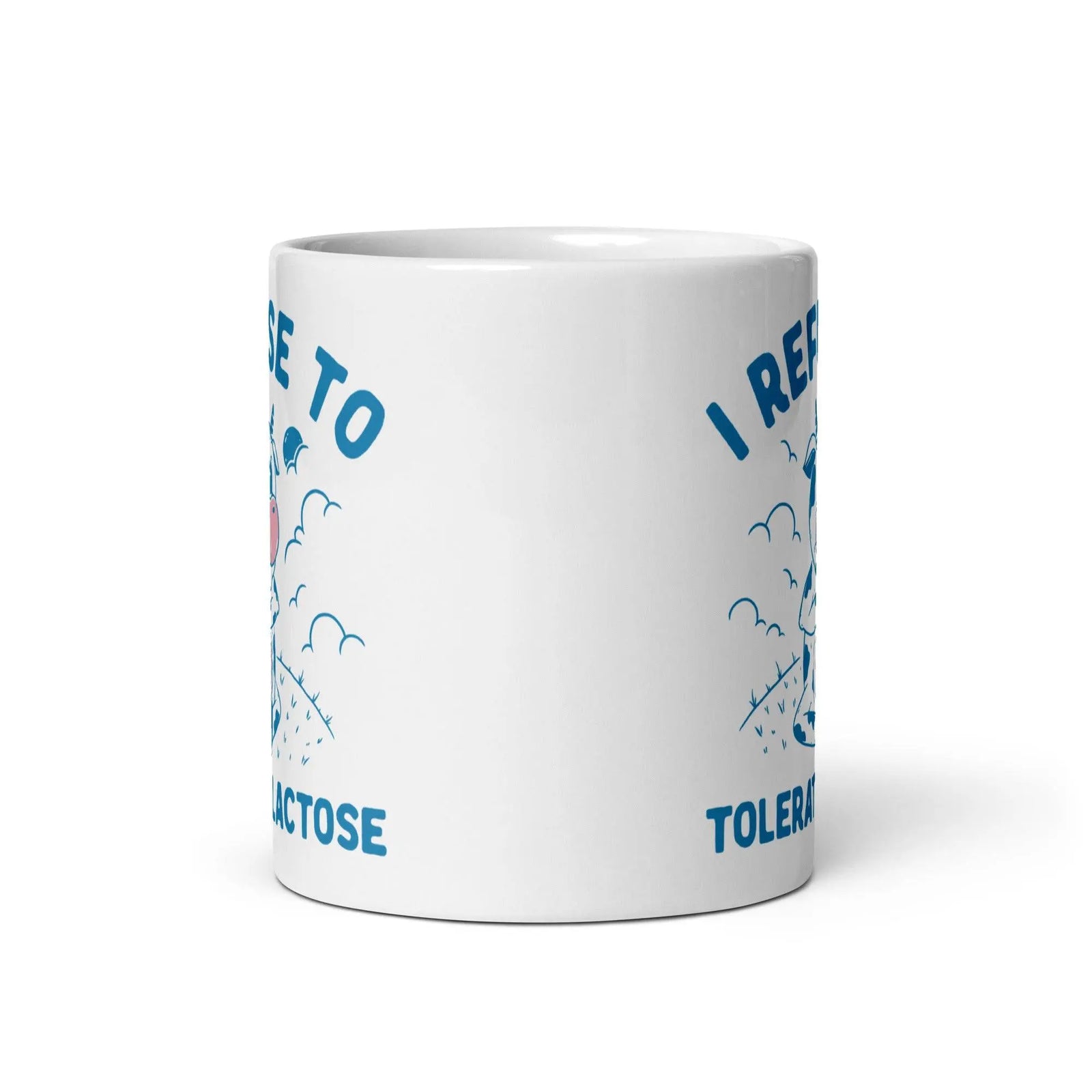I Refuse to Tolerate Lactose White glossy mug - Orbital Clothing