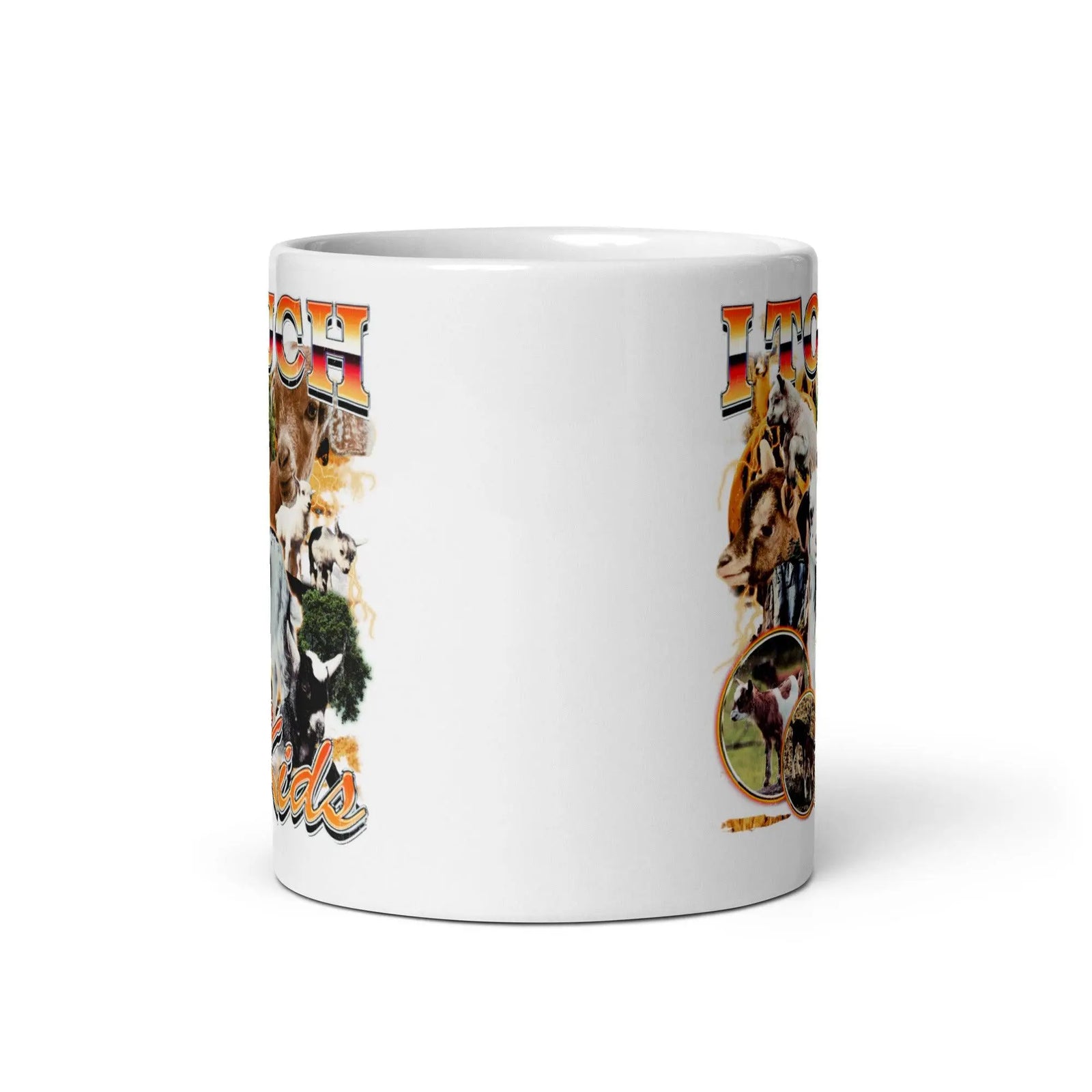 I Touch Kids White glossy mug - Orbital Clothing