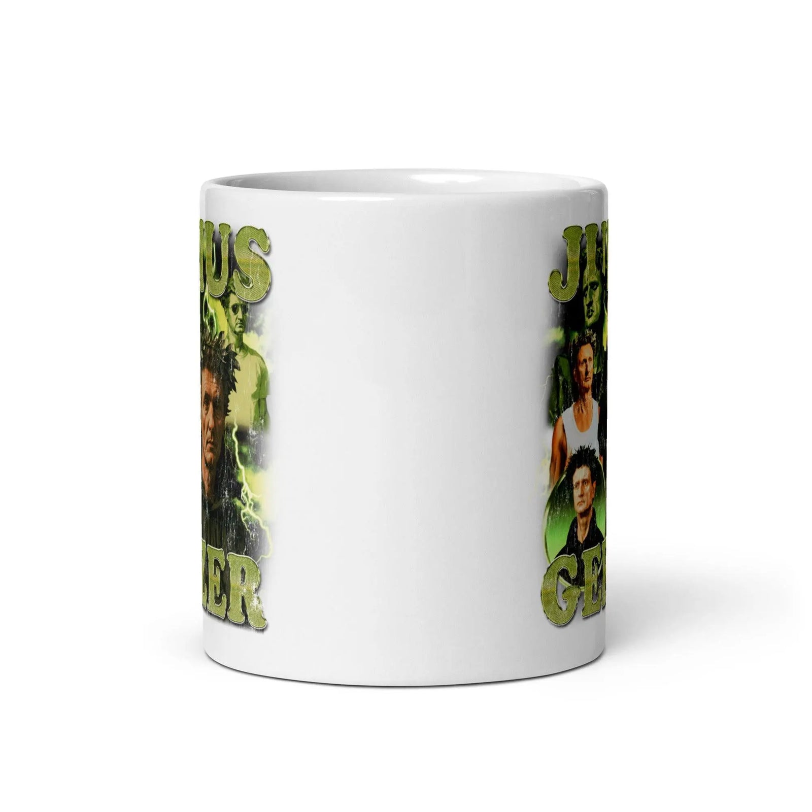 Julius Geezer White glossy mug - Orbital Clothing
