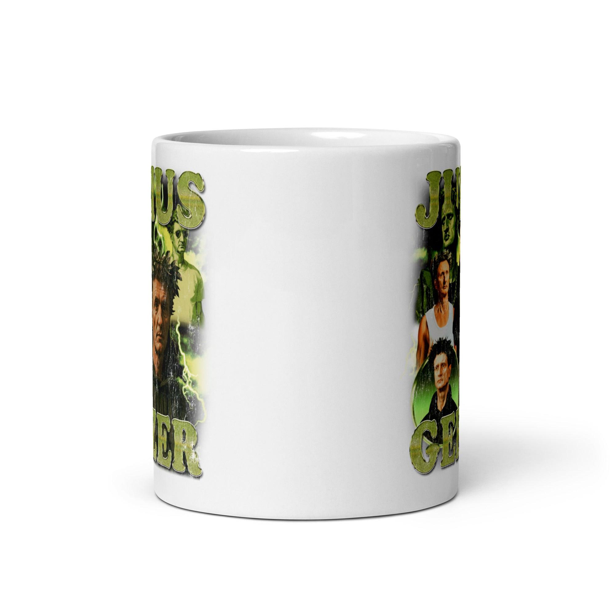 Julius Geezer White glossy mug - Orbital Clothing