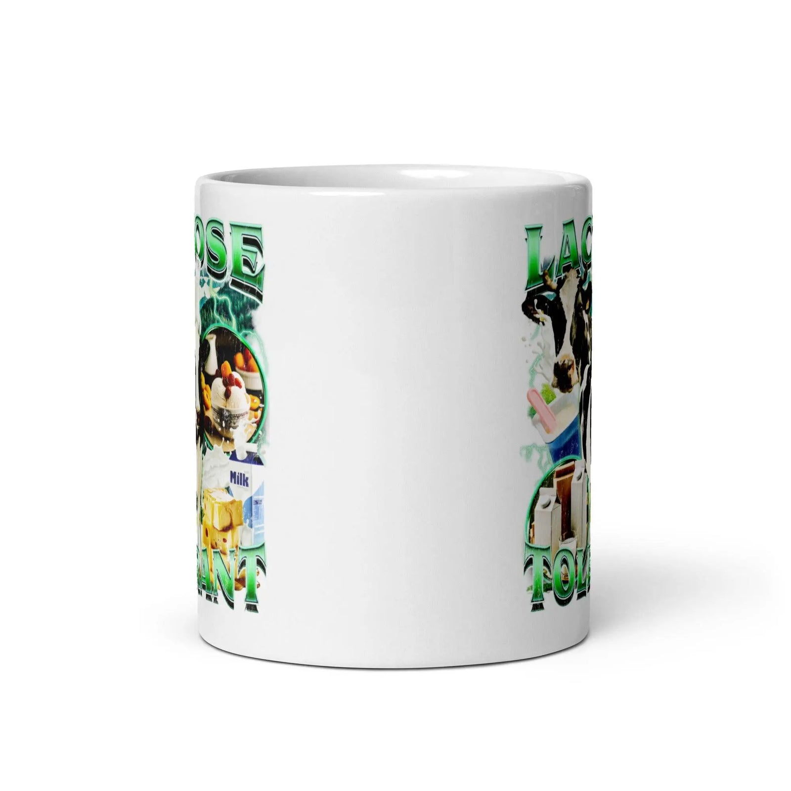 Lactose Tolerant White glossy mug - Orbital Clothing