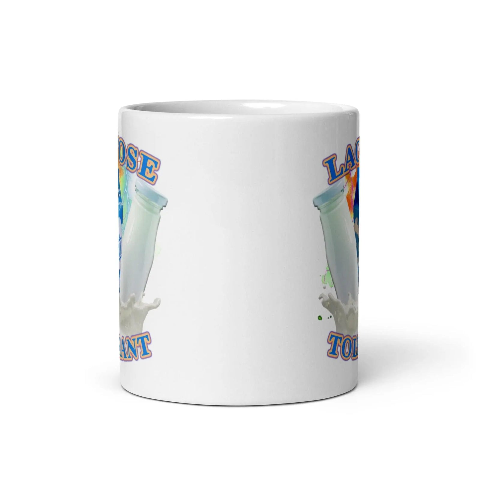 Lactose Tolerant White glossy mug - Orbital Clothing