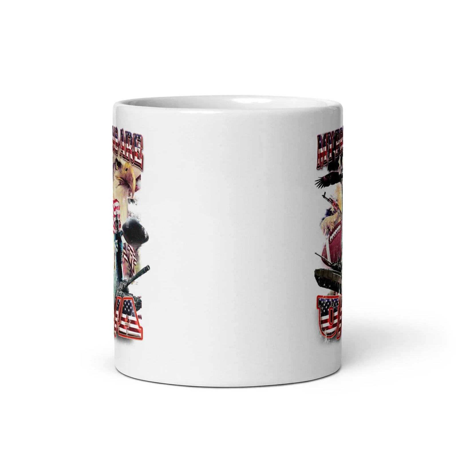 My Pronouns are U/S/A White glossy mug - Orbital Clothing