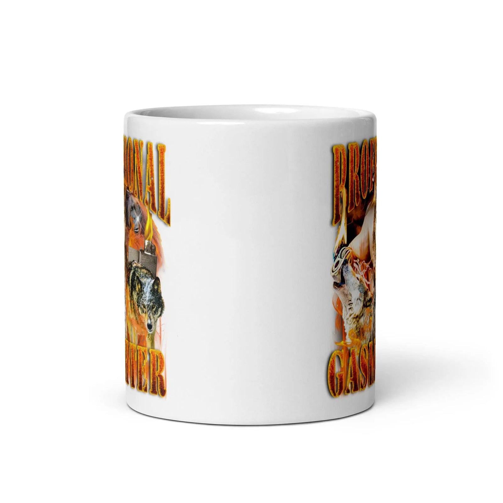 Professional Gaslighter White glossy mug - Orbital Clothing