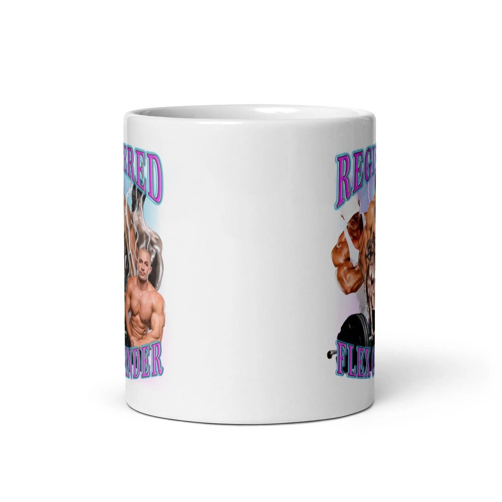 Registered Flex Offender White glossy mug - Orbital Clothing