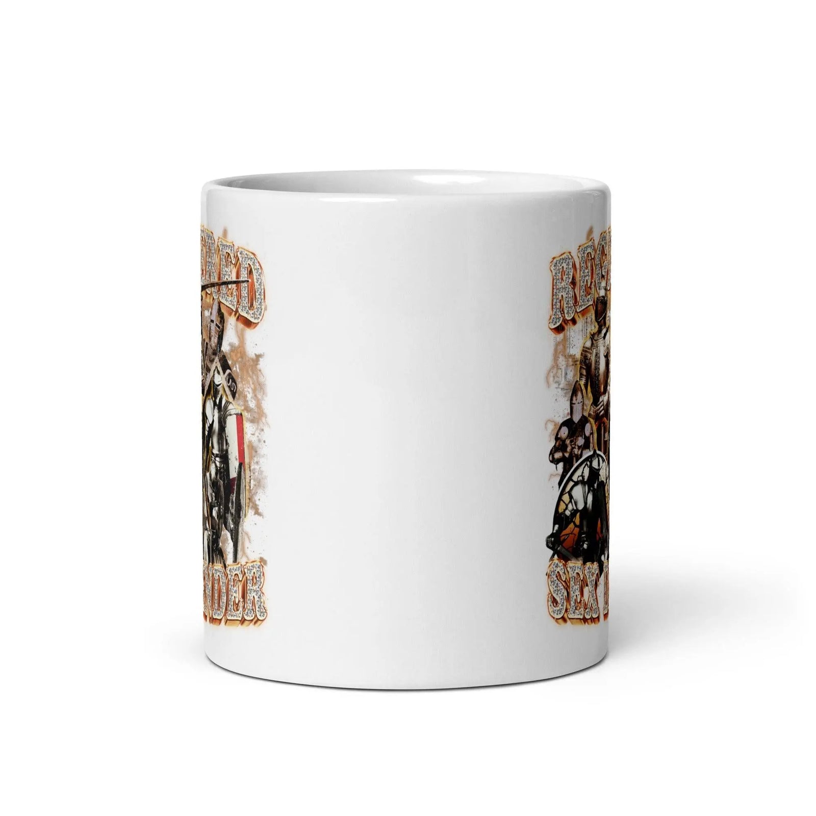 Registered Sex Defender White glossy mug - Orbital Clothing