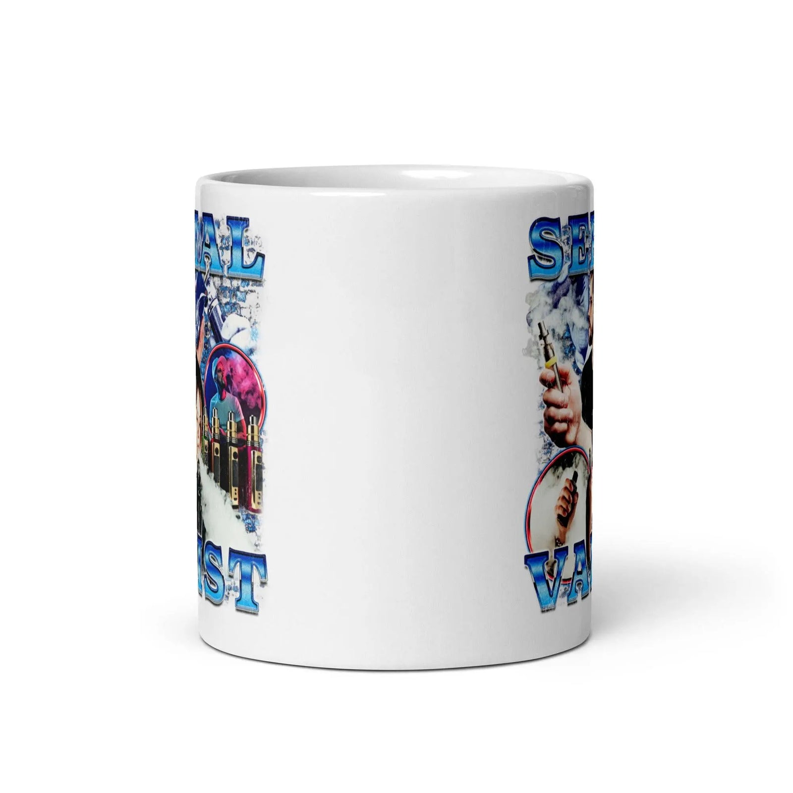 Serial Vapist White glossy mug - Orbital Clothing
