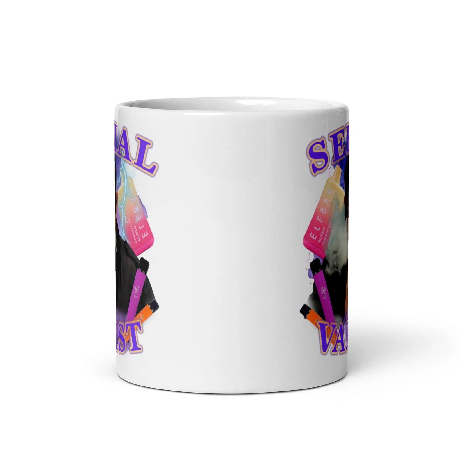 Serial Vapist White glossy mug - Orbital Clothing