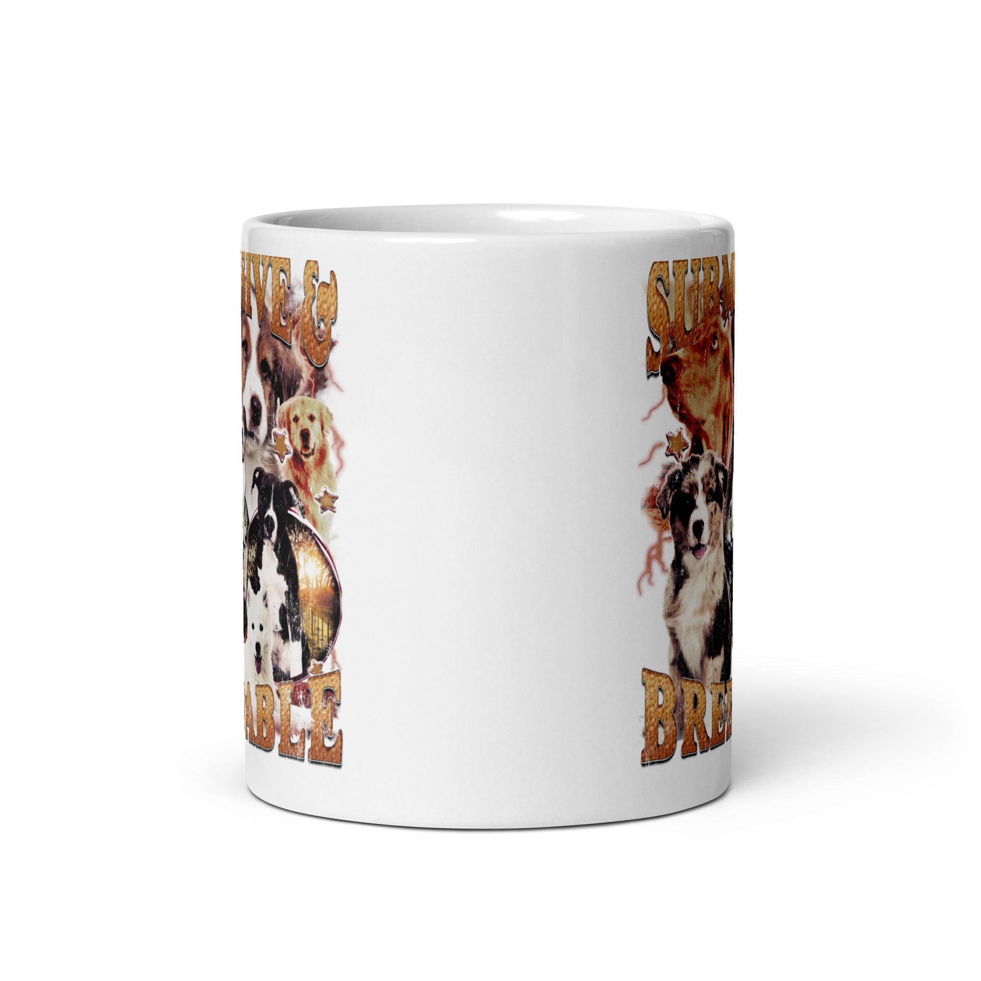 Submissive and Breedable White glossy mug - Orbital Clothing