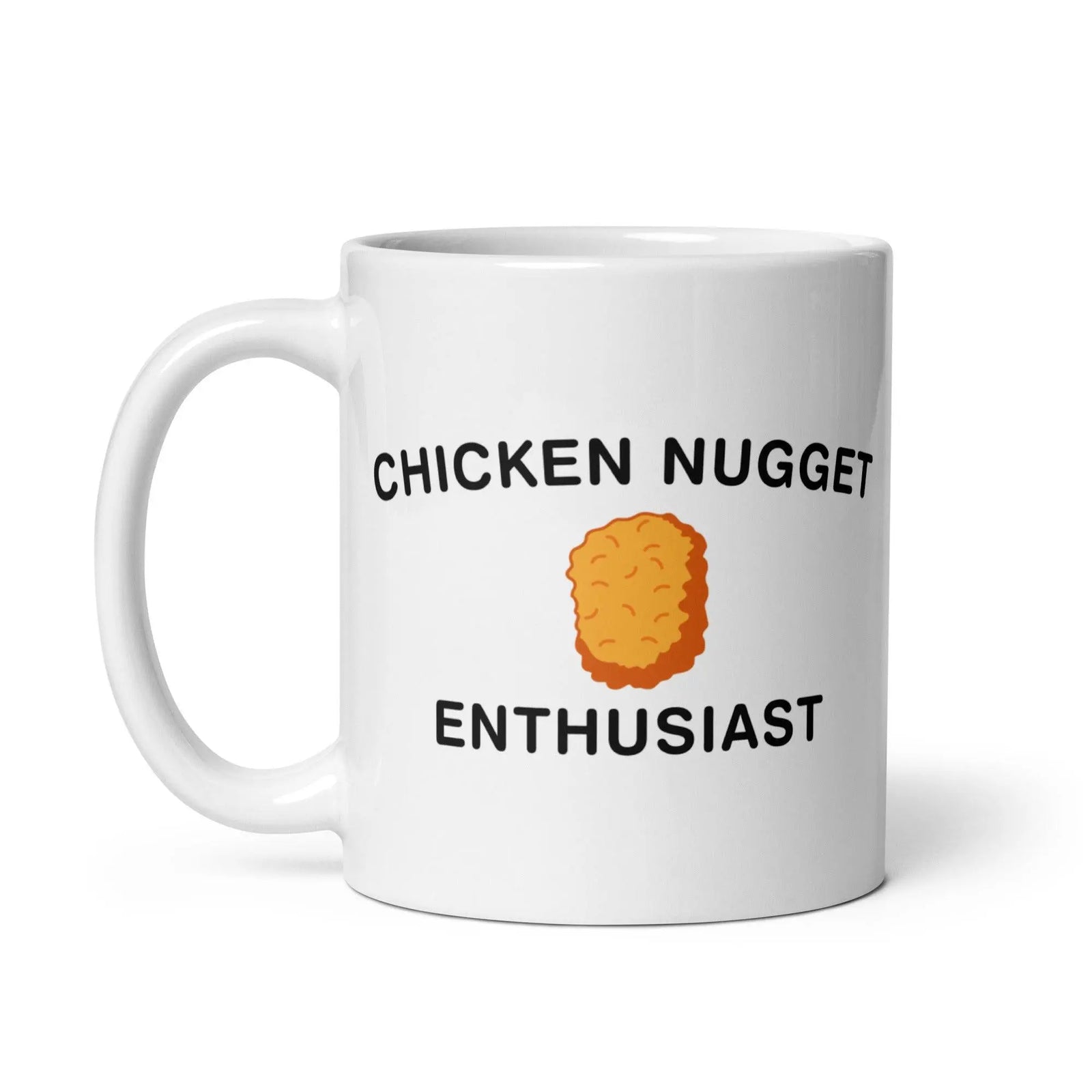 Chicken Nugget Enthusiast White glossy mug - Orbital Clothing