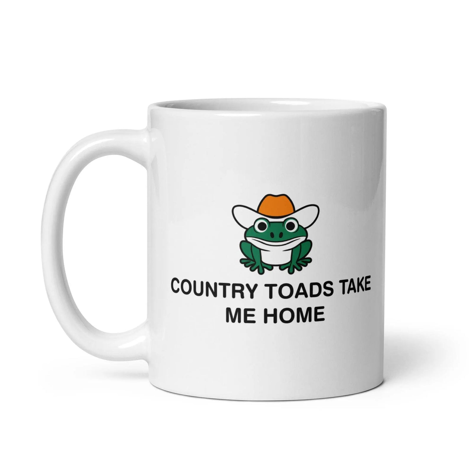 Country Toads Take Me Home White glossy mug - Orbital Clothing