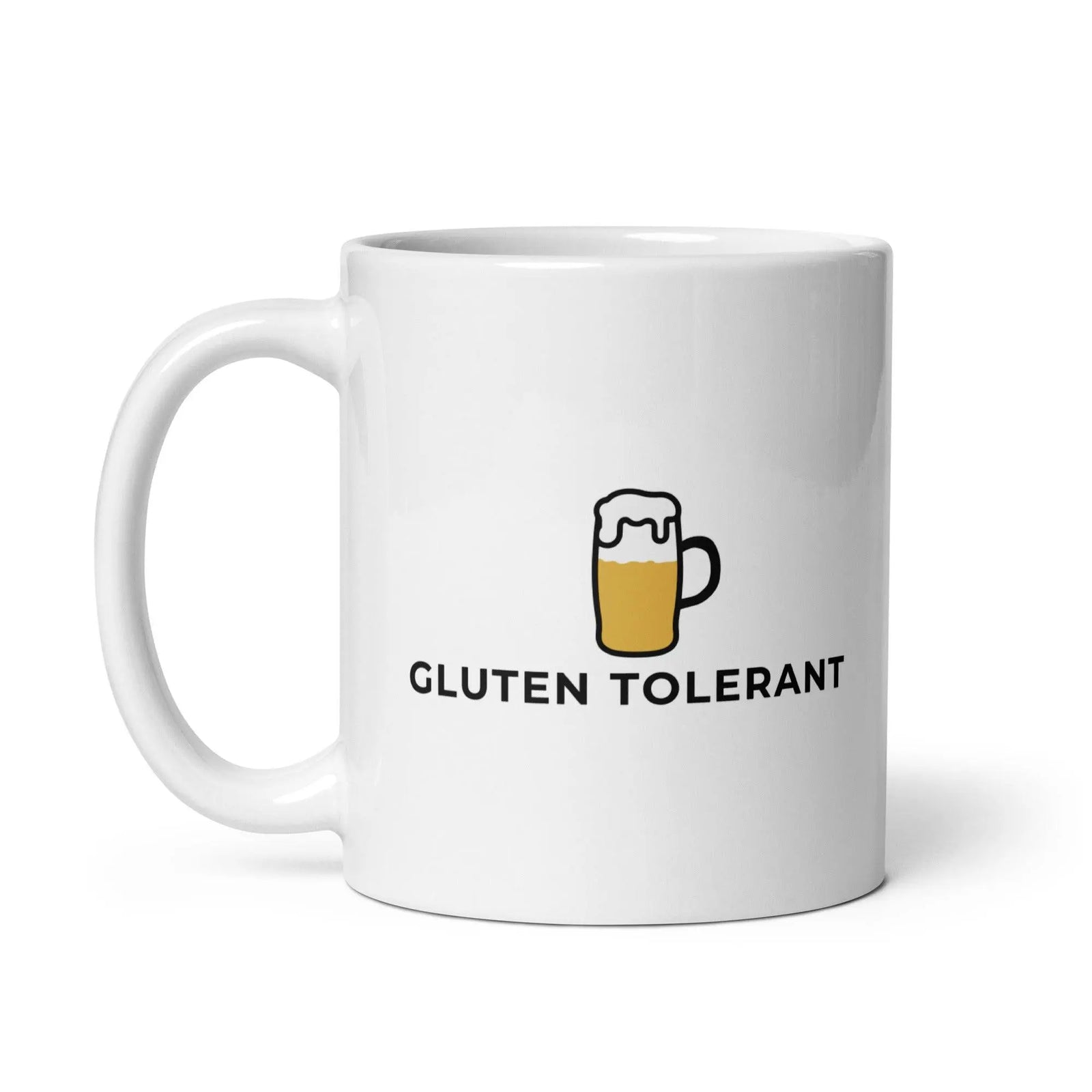 Gluten Tolerant White glossy mug - Orbital Clothing