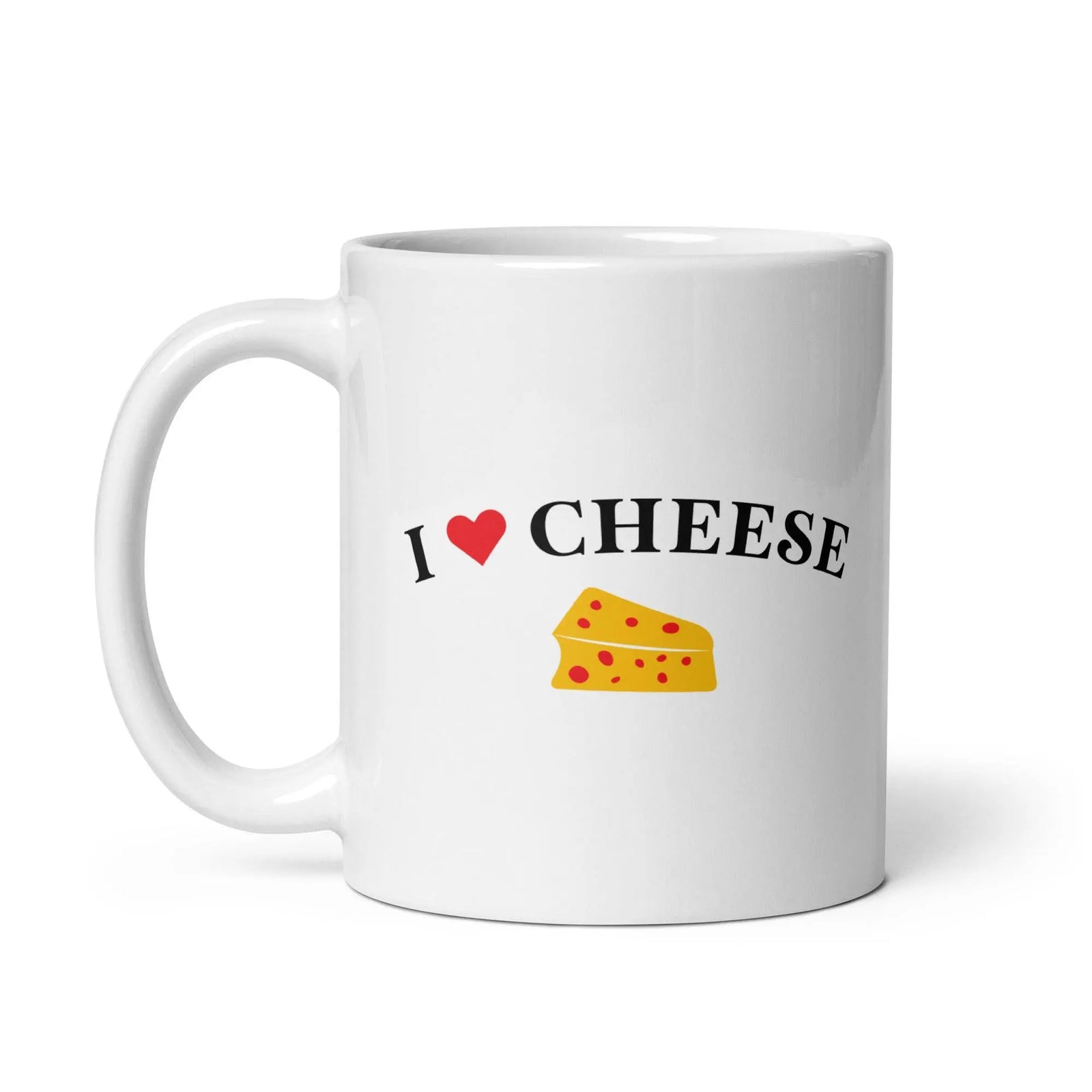 I Love Cheese White glossy mug - Orbital Clothing