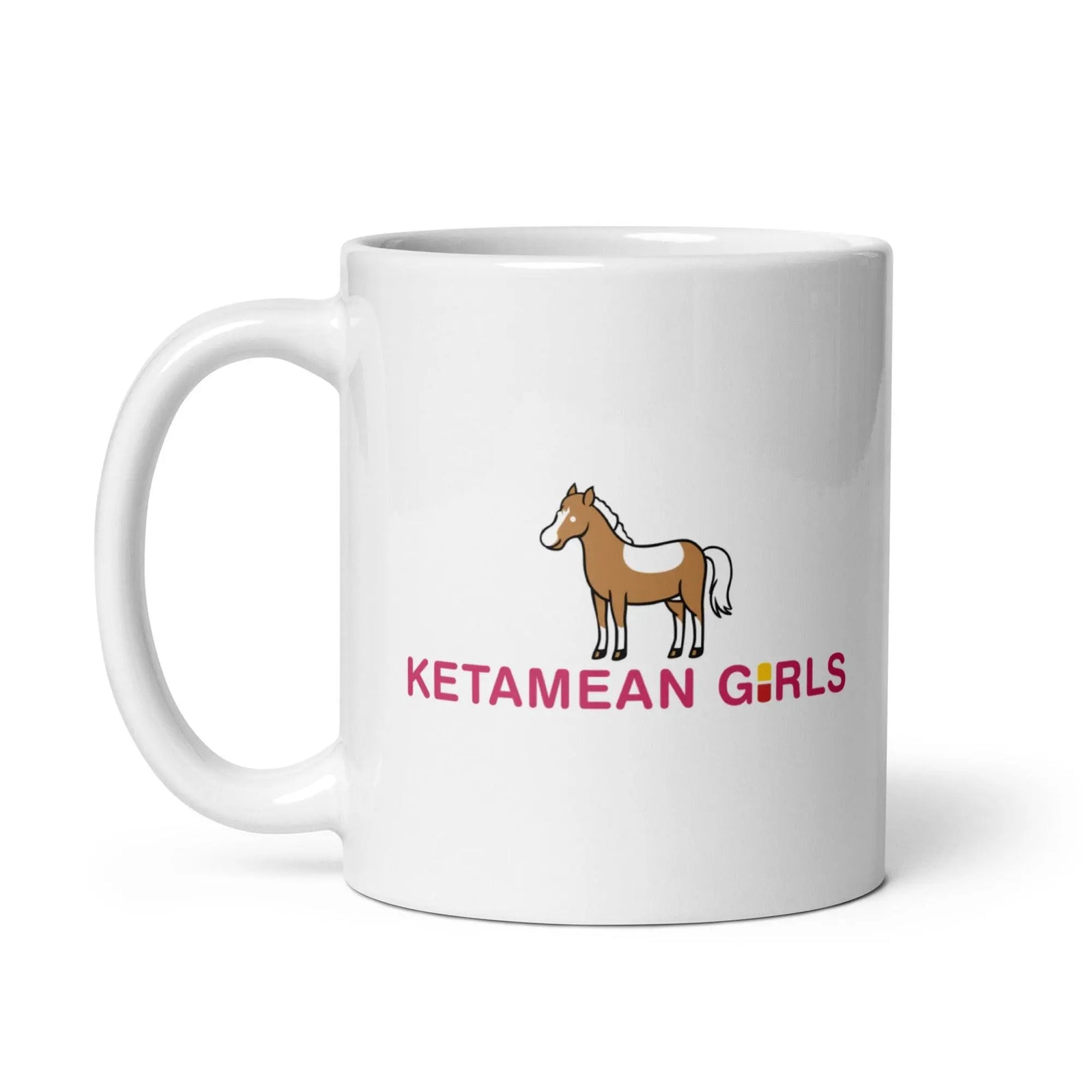 Ketamean Girls White glossy mug - Orbital Clothing