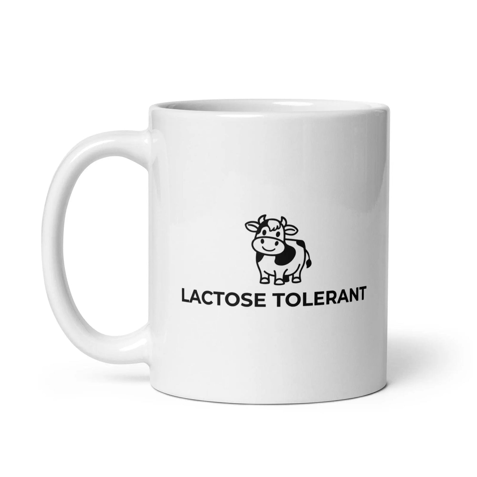 Lactose Tolerant White glossy mug - Orbital Clothing