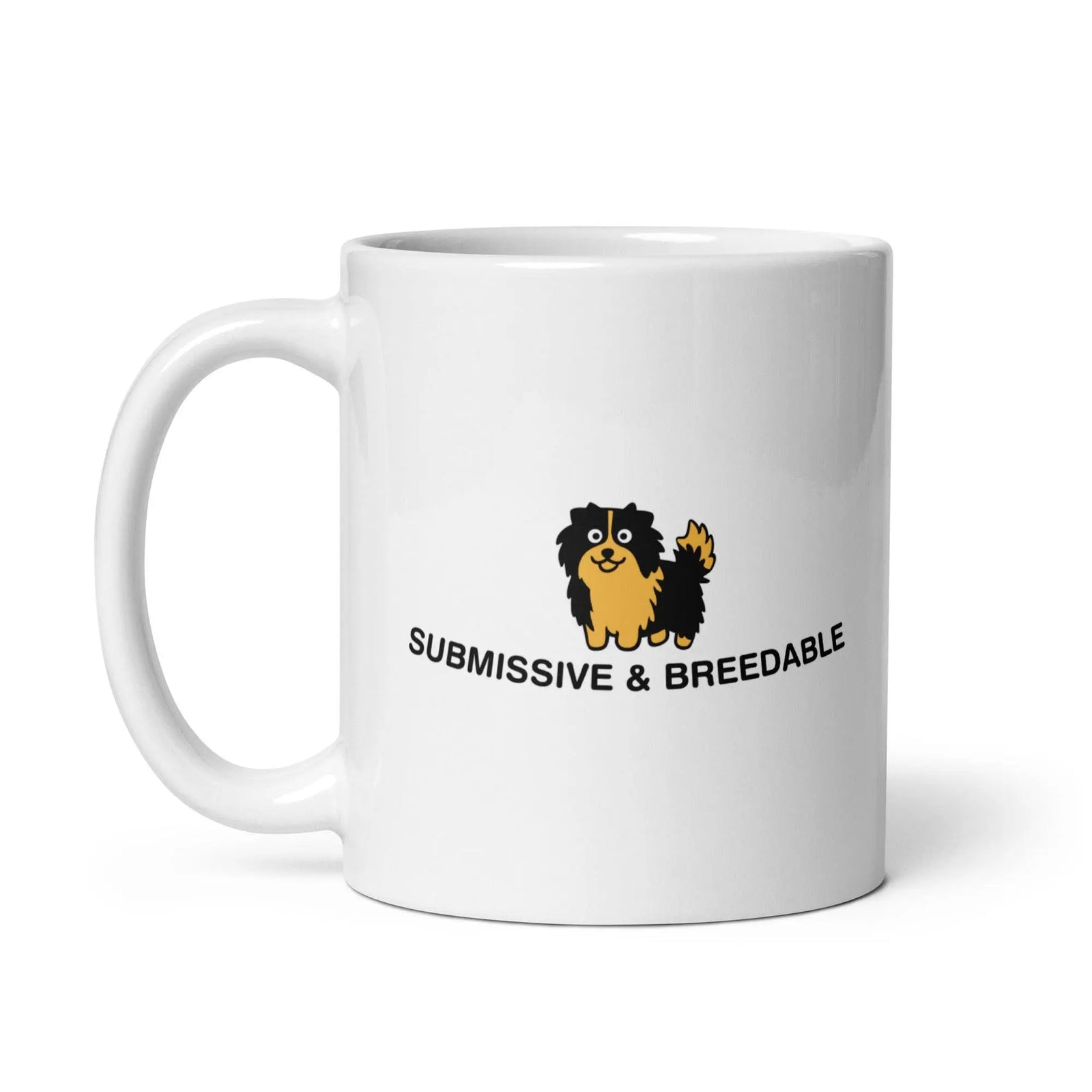 Submissive and Breedable White glossy mug - Orbital Clothing