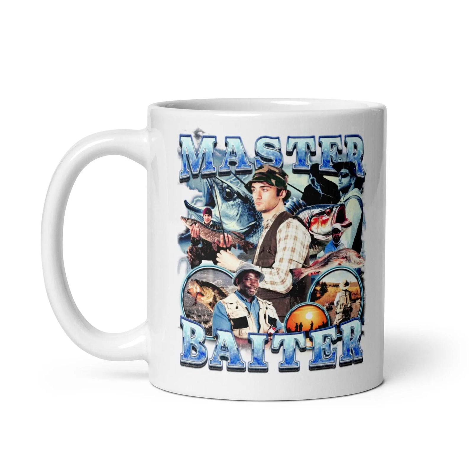 Master Baiter White glossy mug - Orbital Clothing