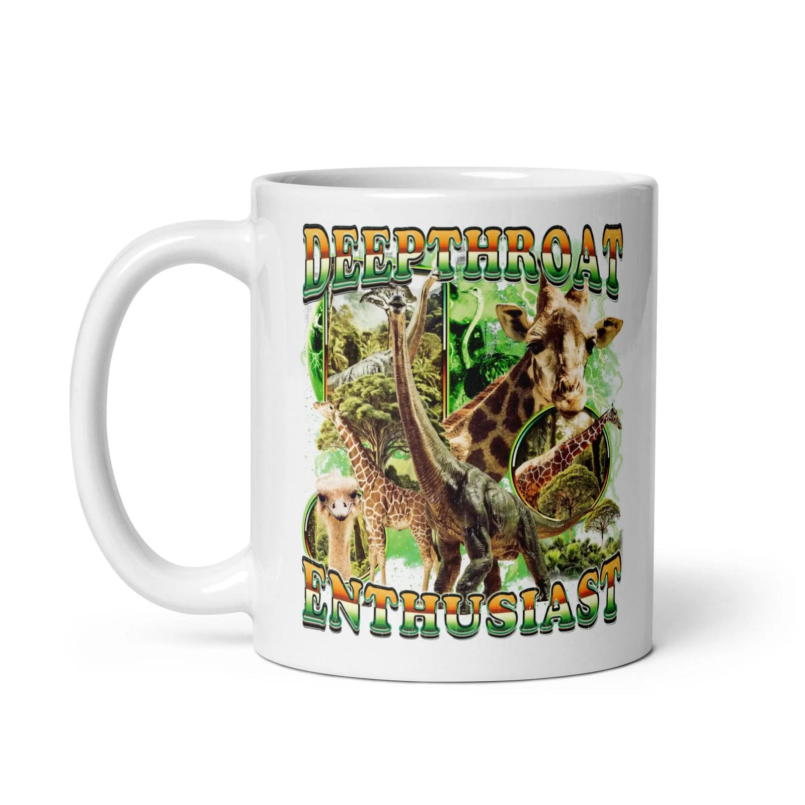 Deepthroat Enthusiast White glossy mug - Orbital Clothing