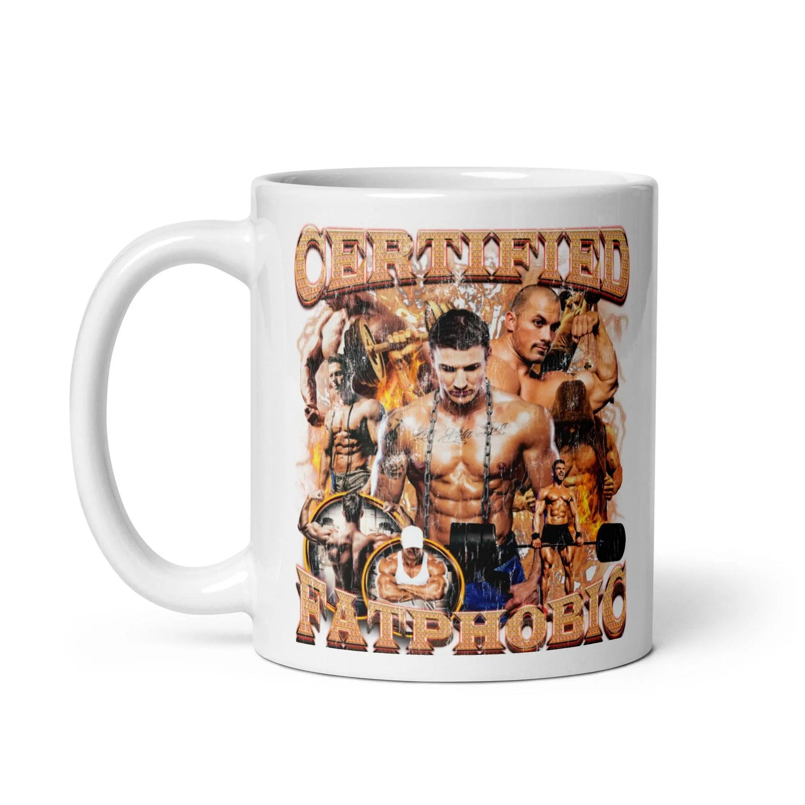 Certified Fatphobic White glossy mug - Orbital Clothing