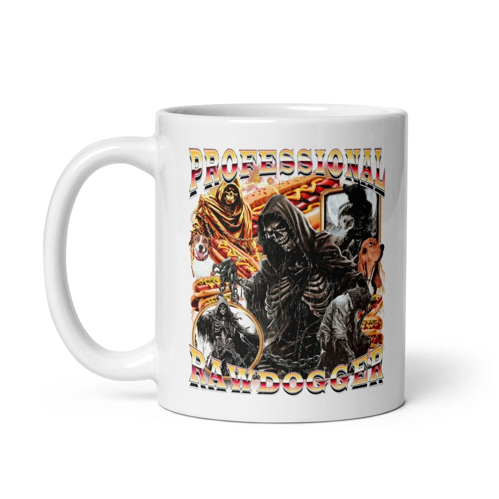 Professional Rawdogger White glossy mug - Orbital Clothing
