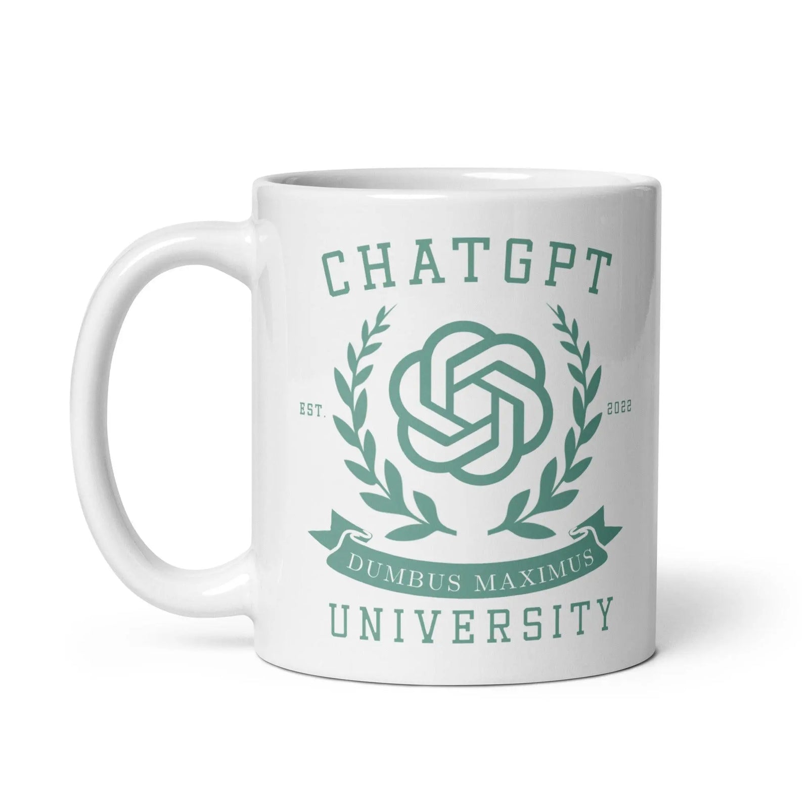 Chat GPT University White glossy mug - Orbital Clothing