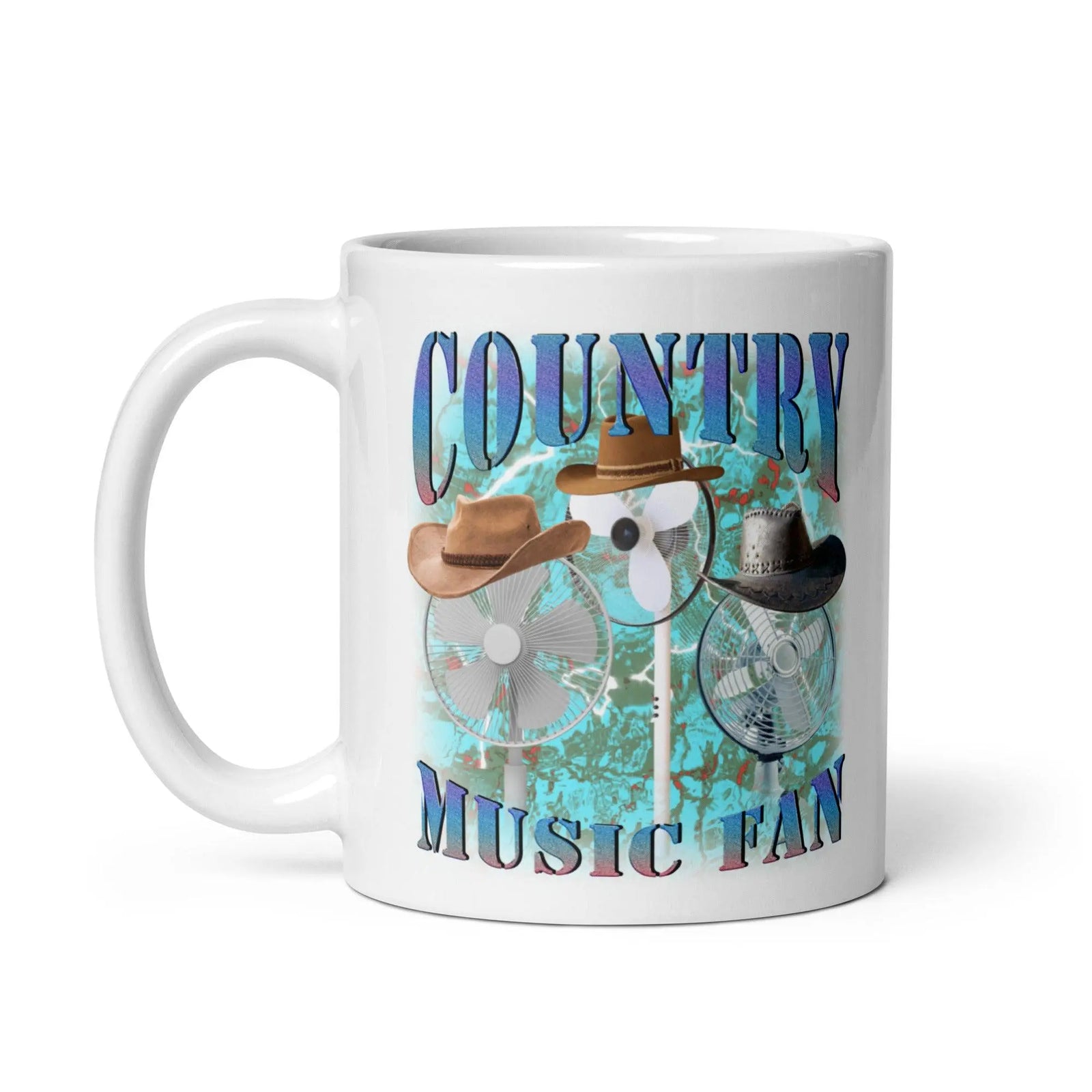 Country Music Fan White glossy mug - Orbital Clothing