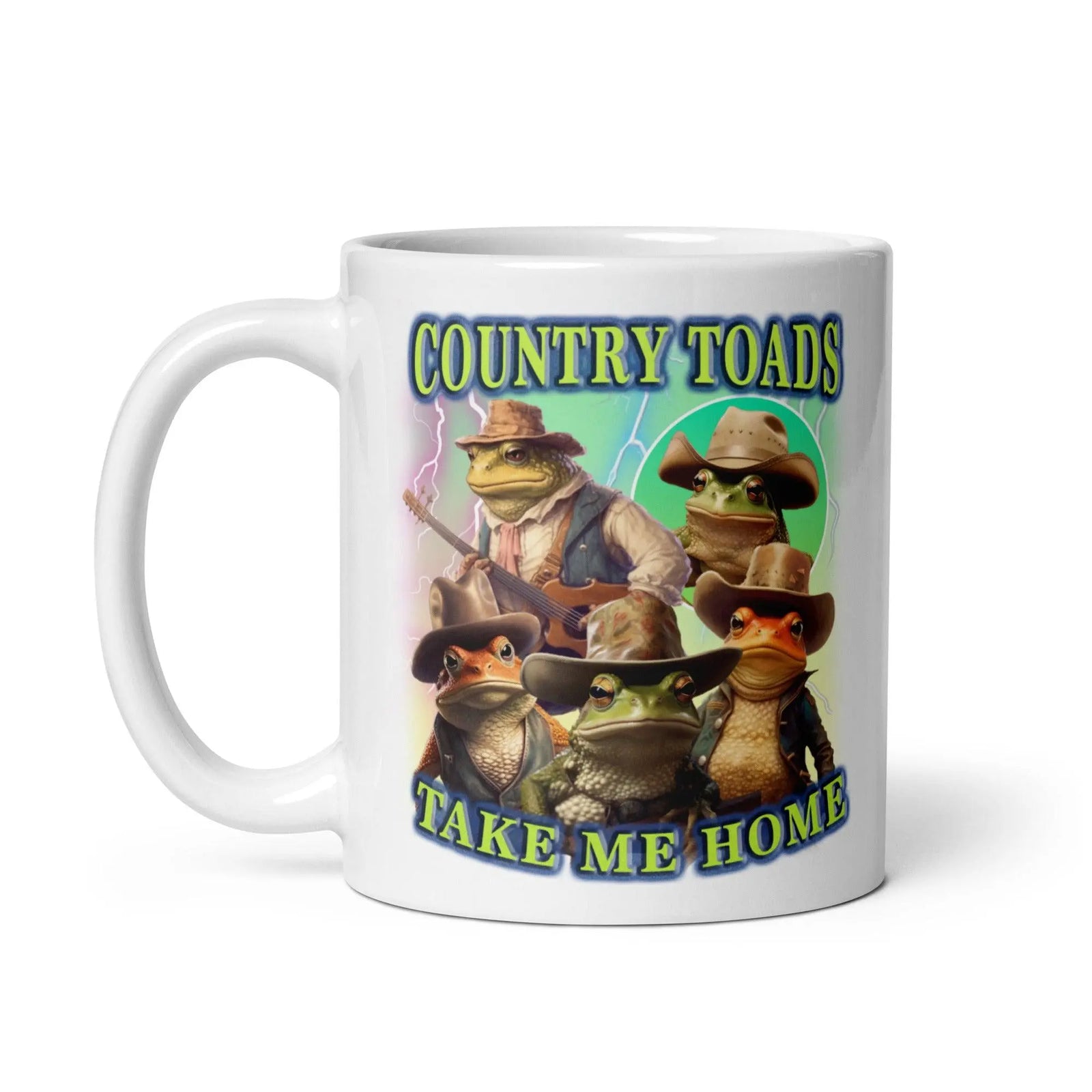 Country Toads Take me Home White glossy mug - Orbital Clothing