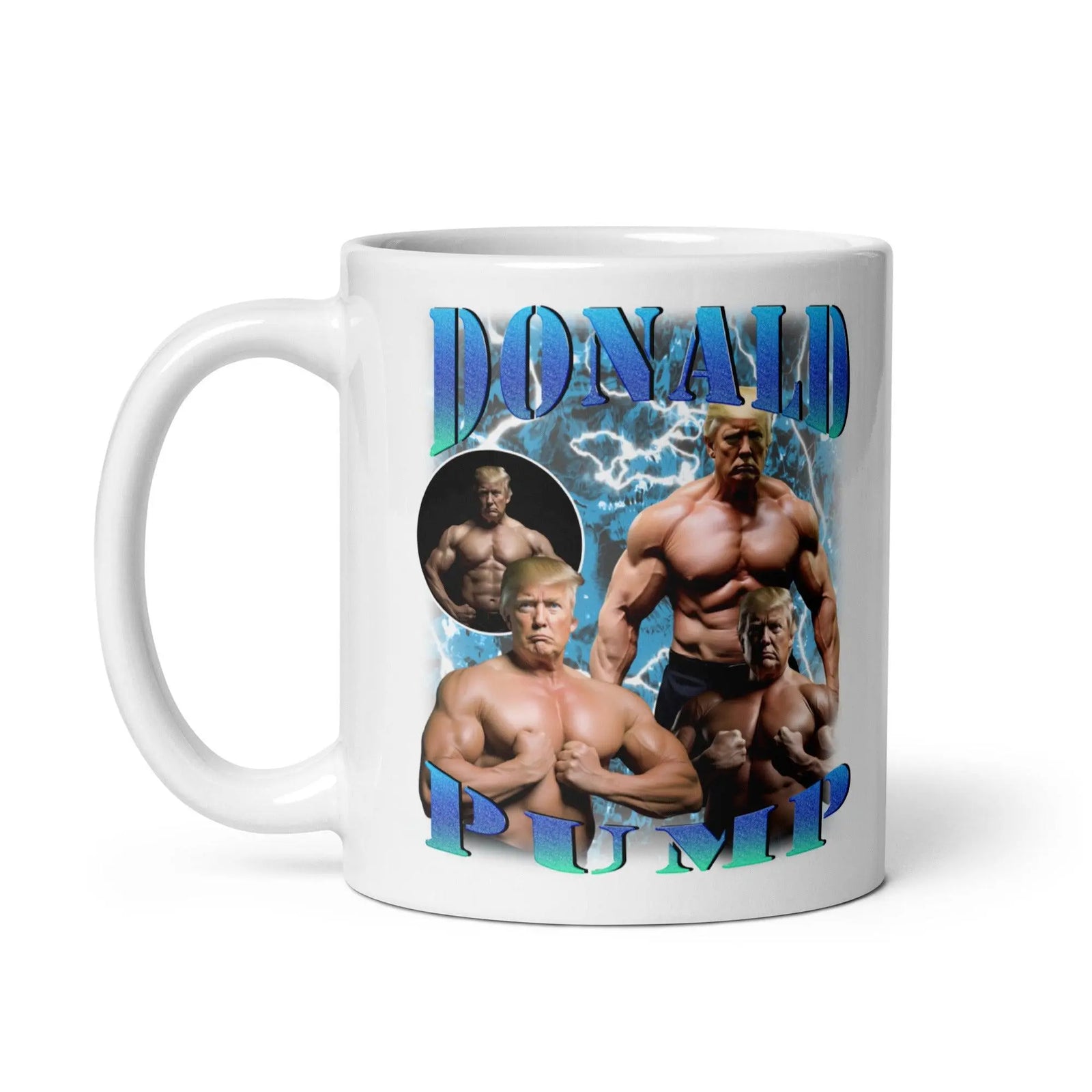 Donald Pump White glossy mug - Orbital Clothing